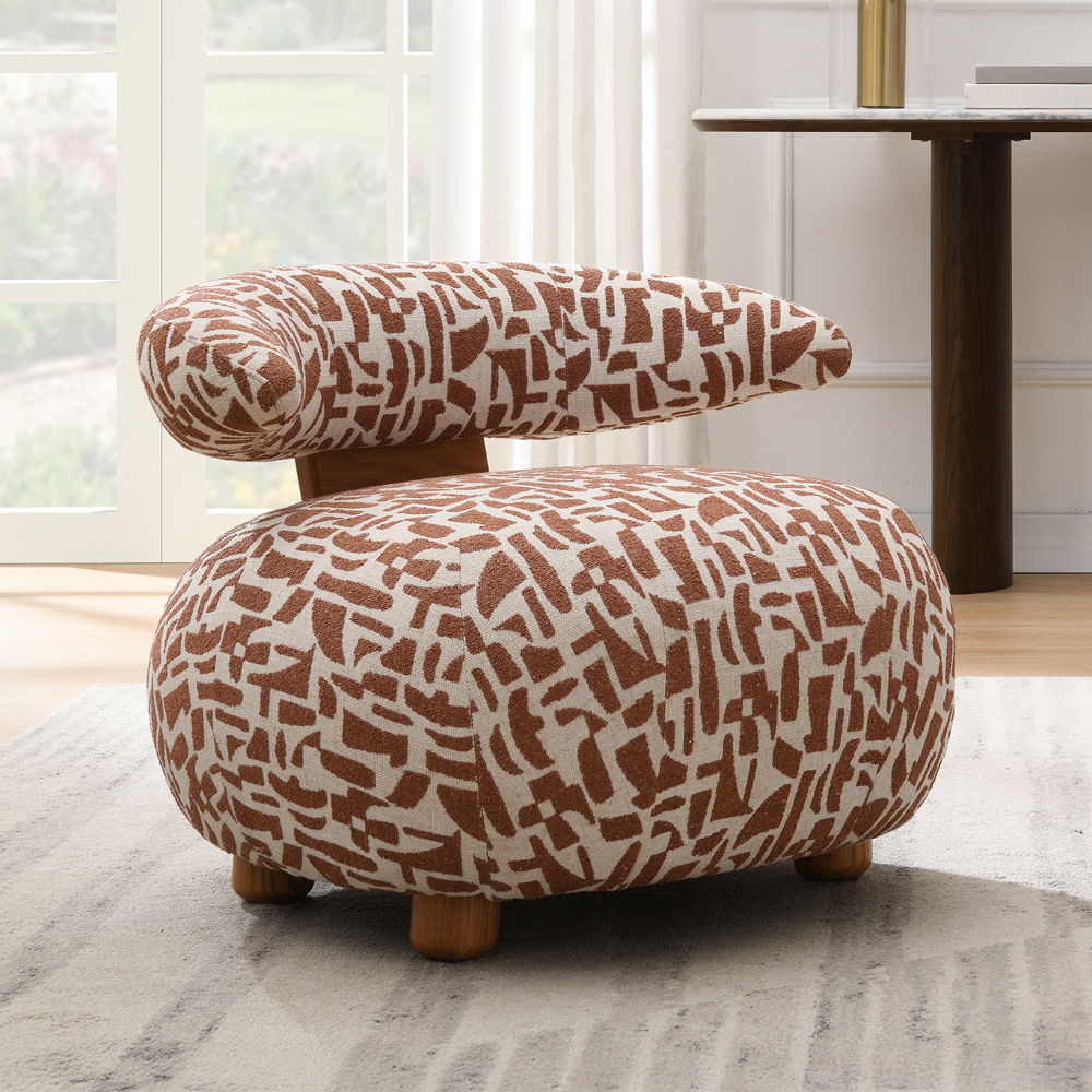 Lynn - Accent Chair - Brown, light brown