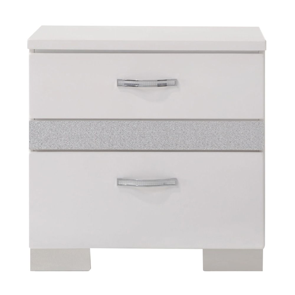 Naima II - Nightstand - White High Gloss, white, view 7