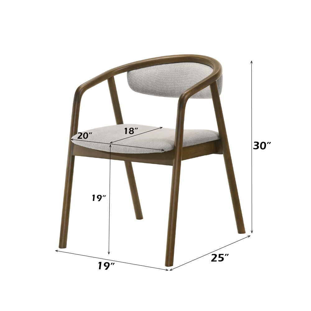 Delina - Side Chair - Walnut, dark brown, view 6
