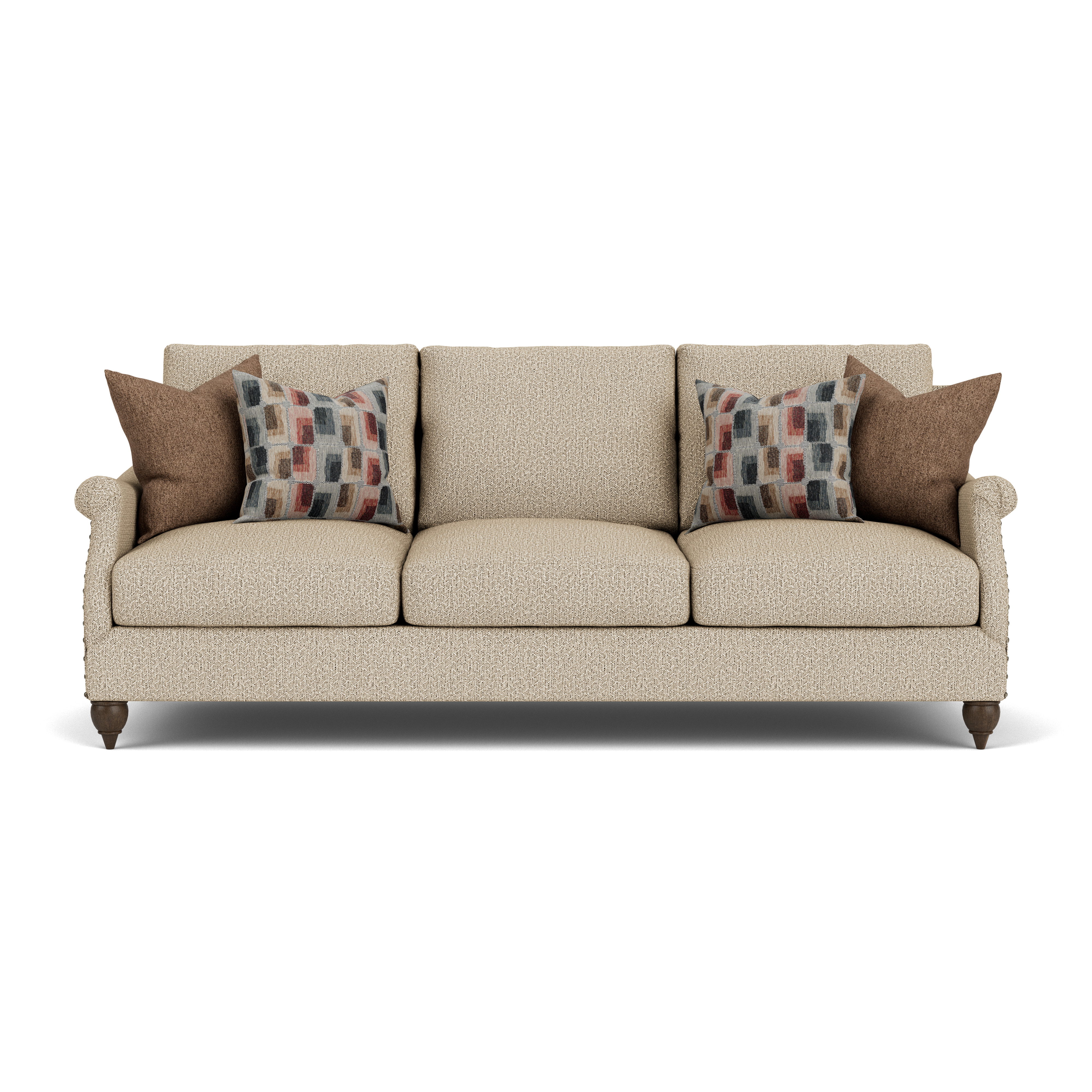 Veda - Fabric Sofa, dark brown, view 5