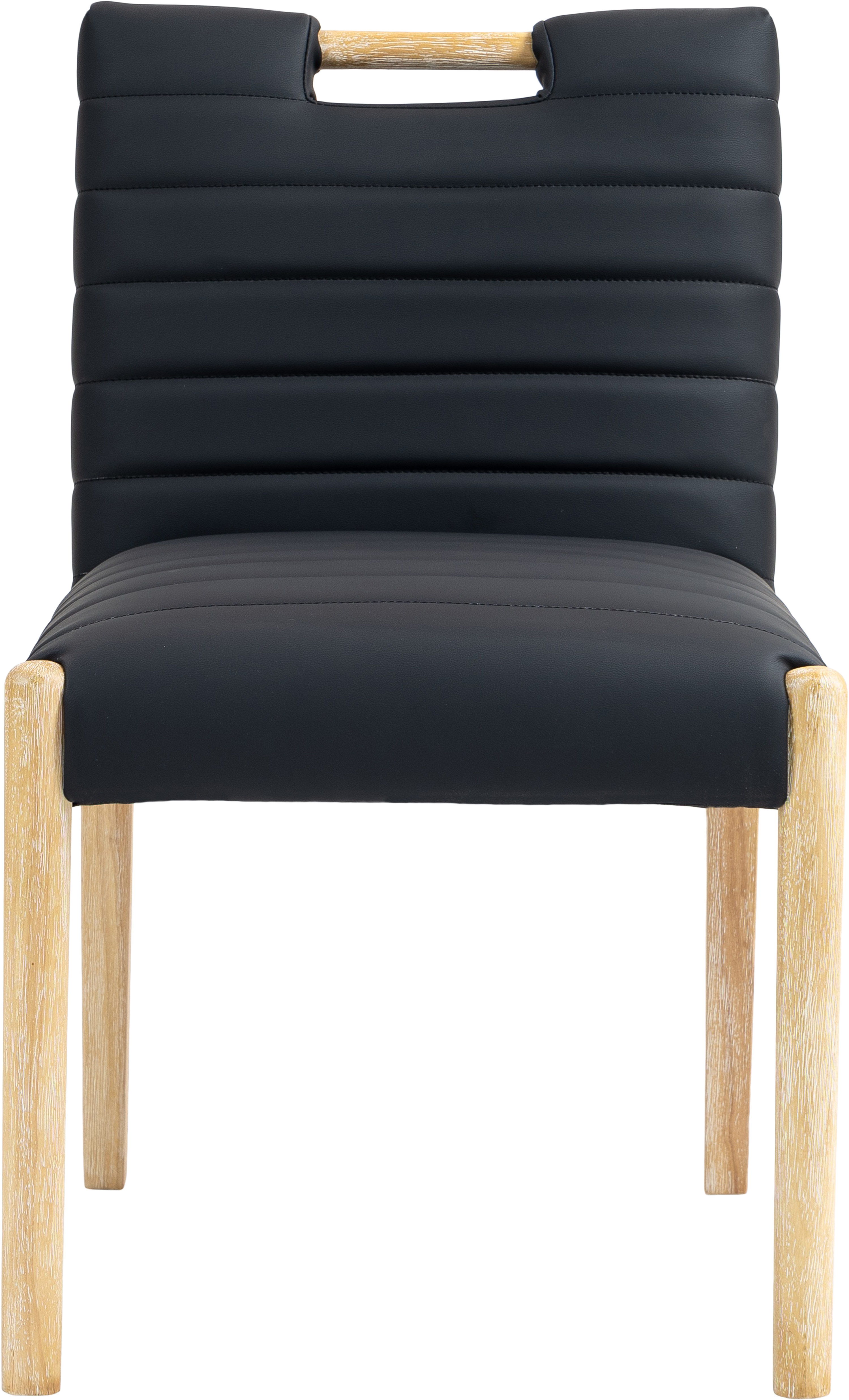 Aimee - Faux Leather Dining Side Chair (Set of 2) - Black