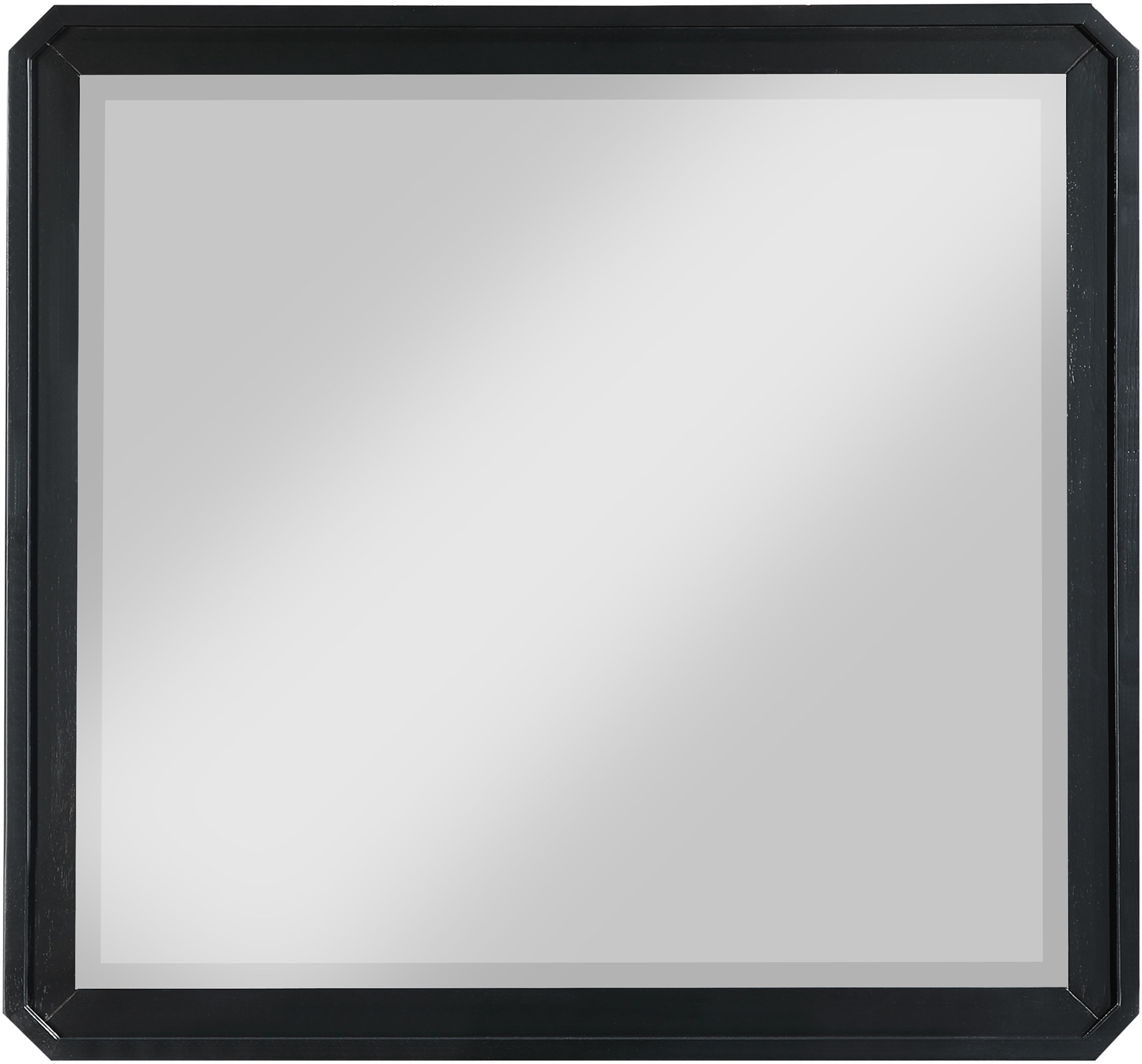 Parker - Rubberwood Mirror - Black