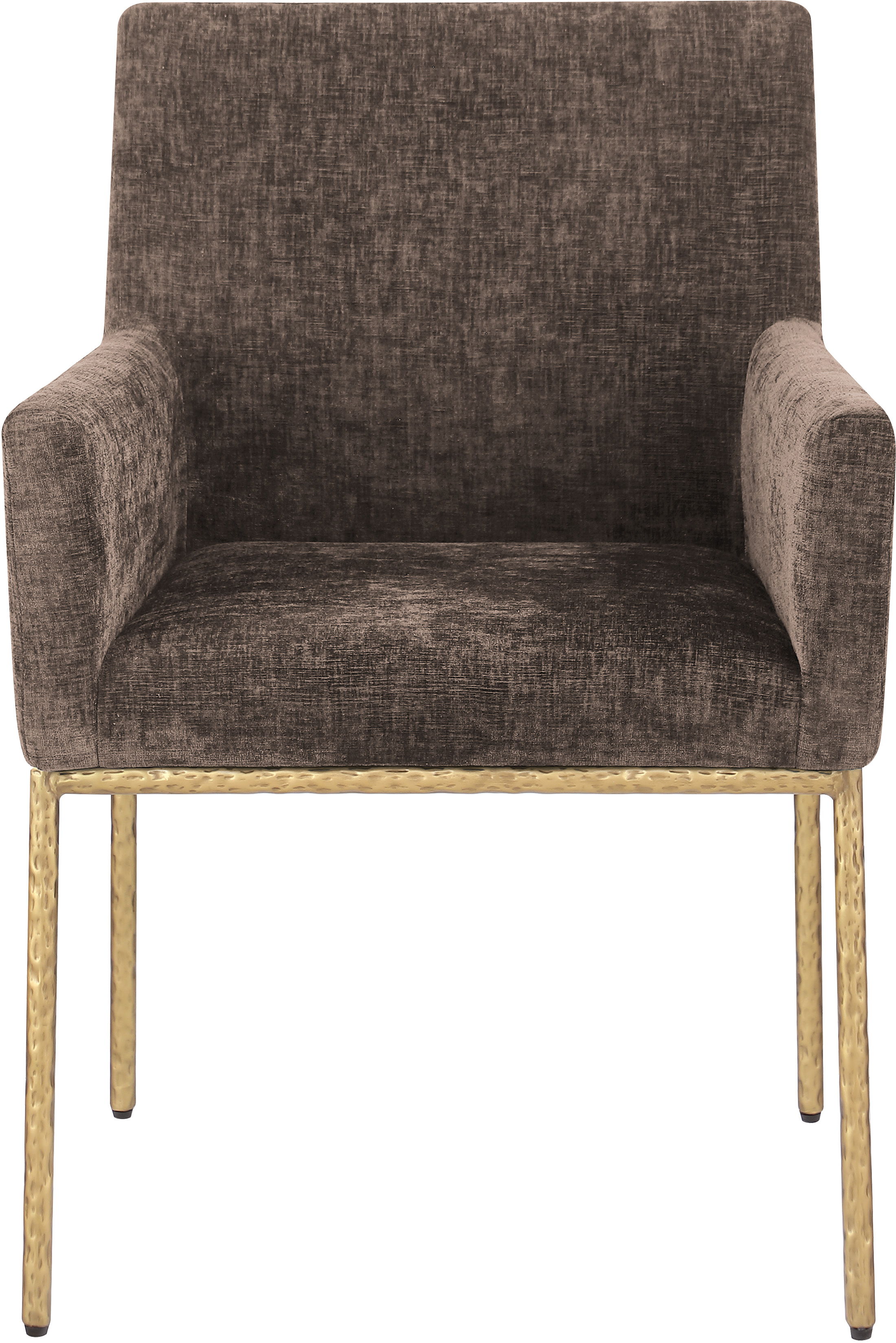 Reeves - Dining Chair With Gold Legs (Set of 2) - Brown