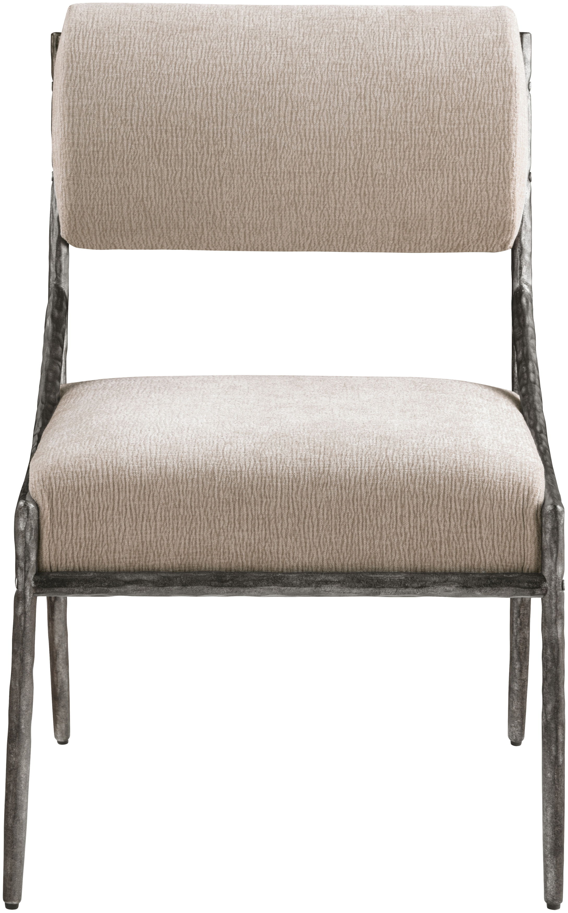 Bastille - Upholstered Dining Side Chair (Set of 2) - Beige / Silver