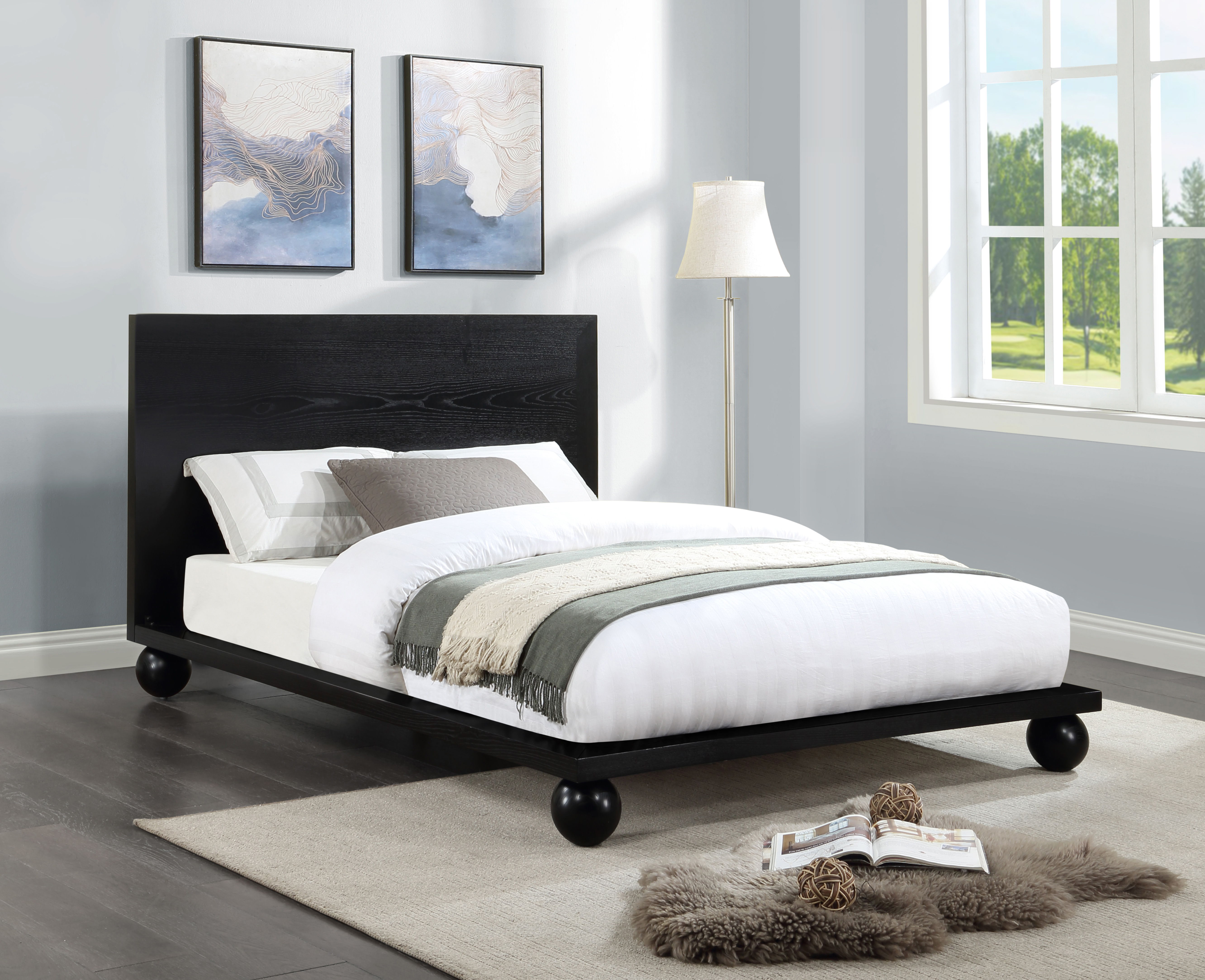 Kent - Queen Bed - Black