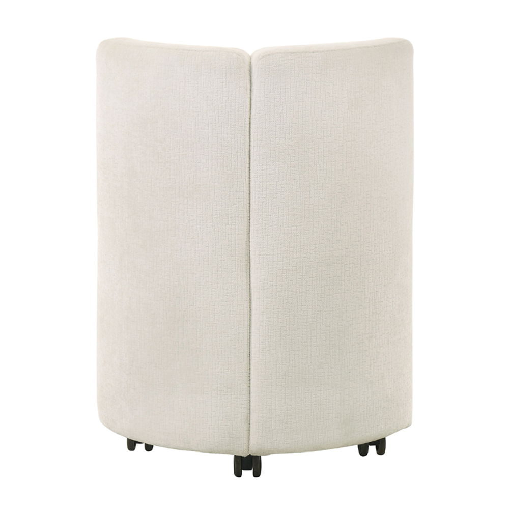 Blayde - Side Chair With Swivel (Set of 2) - White Chenille Fabric, white, view 3