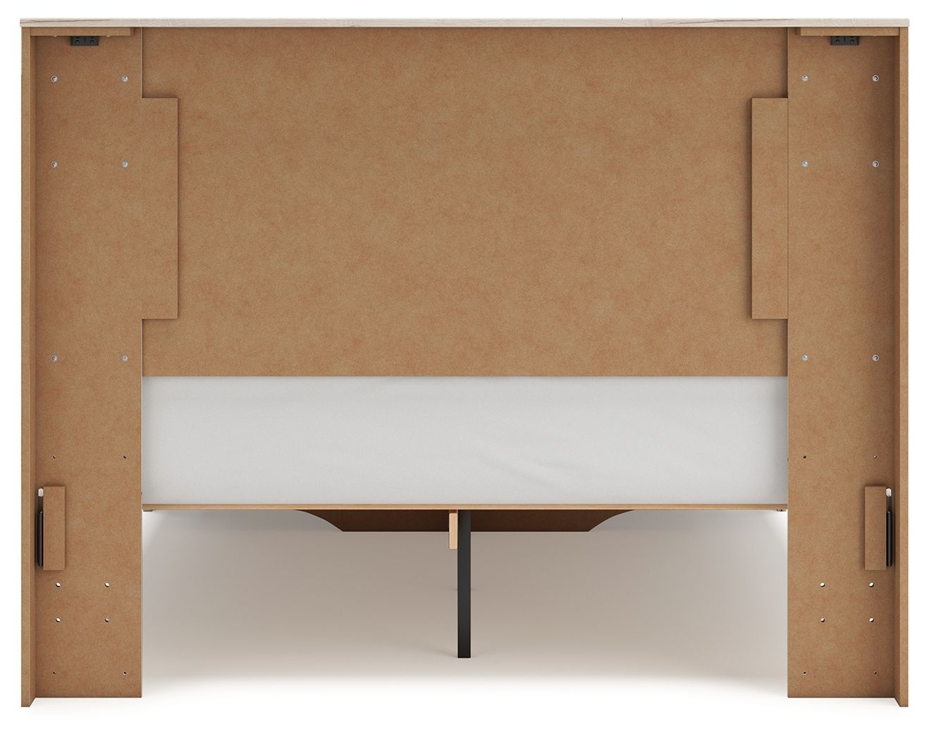Ashley Furniture Lawroy - 6 Pc. - Dresser, Mirror, Queen Panel Bed With Storage Footboard - Light Natural - Image 12