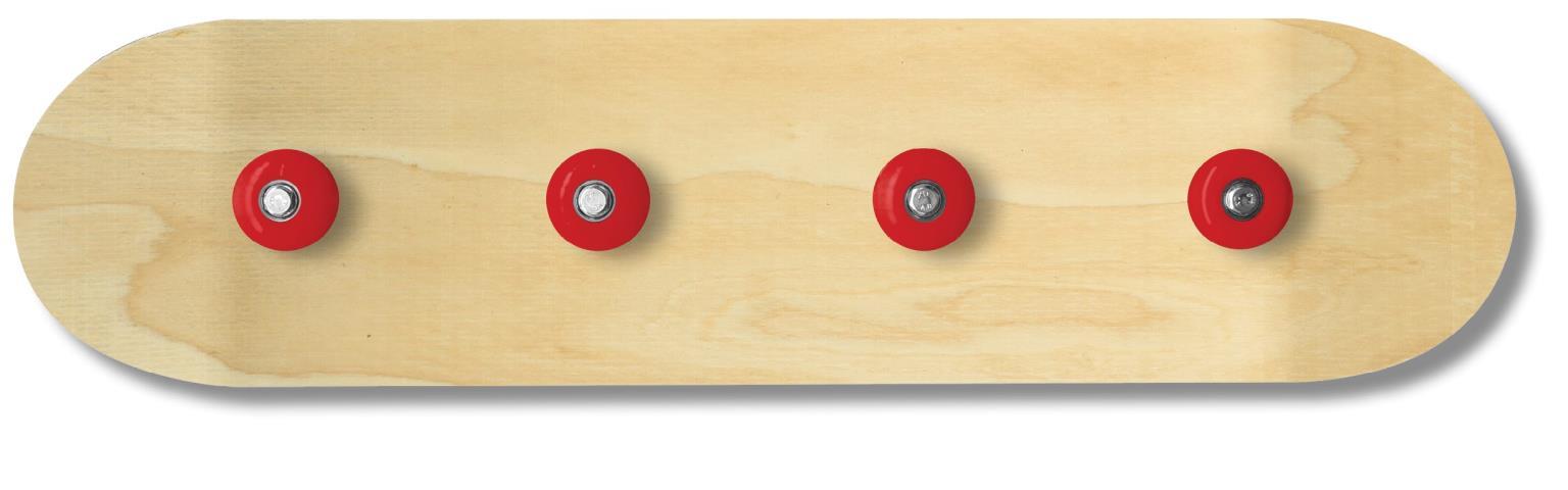 Crimson Wheels Board - 8\" x 31\" Framed Wall Art Image