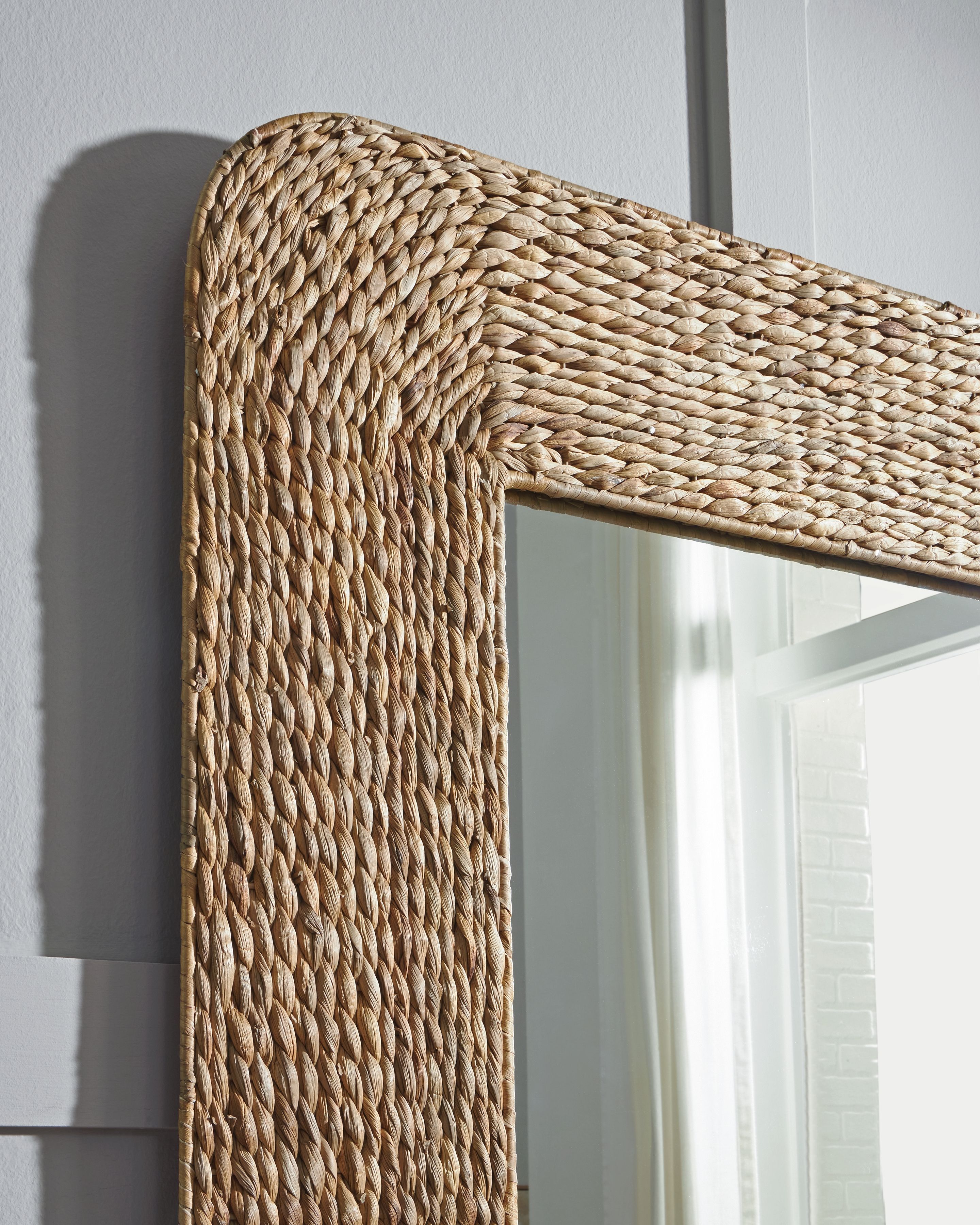 Norigan - Floor Mirror - Natural, light brown, view 5