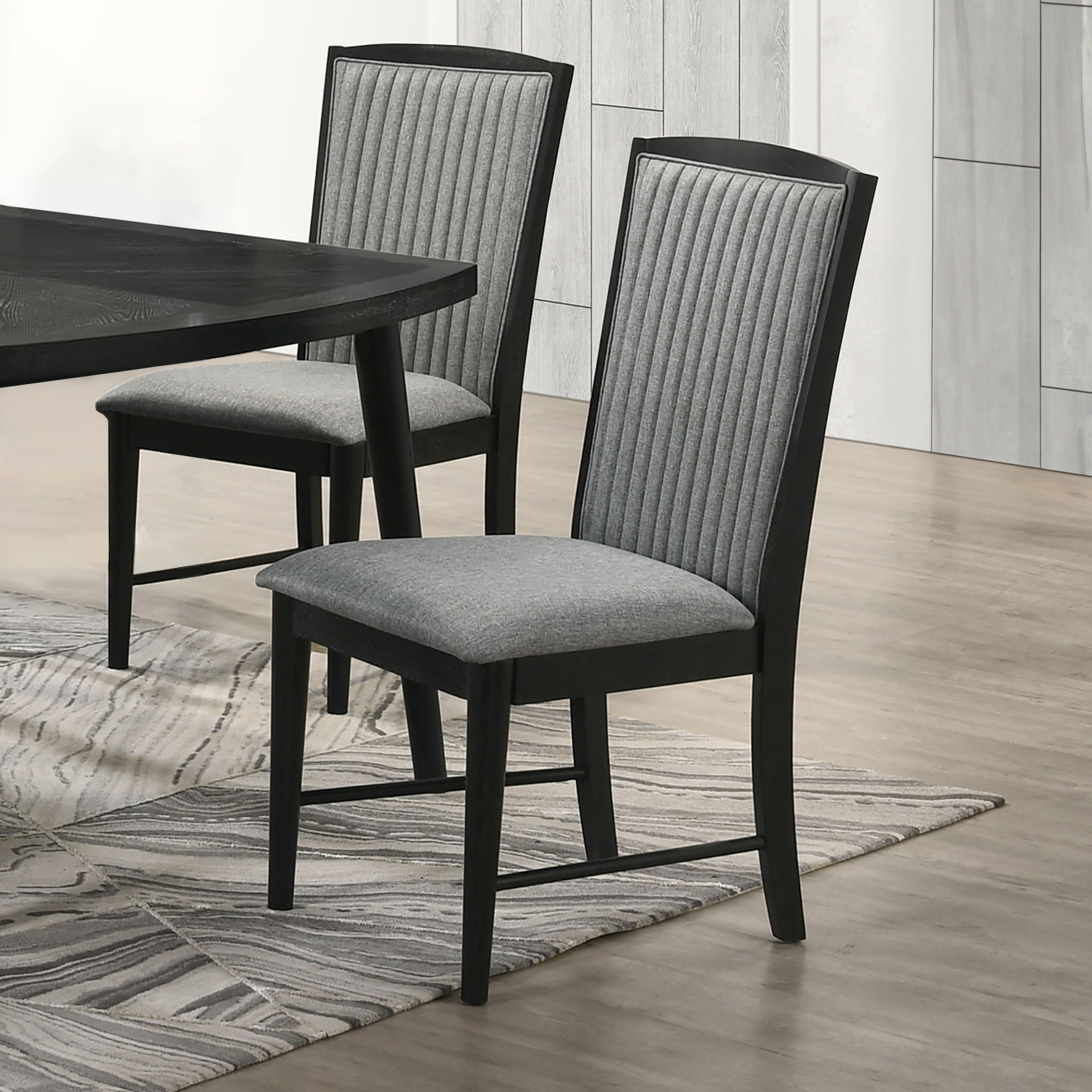 Skyline - Dining Side Chair (Set of 2) - Onyx, black