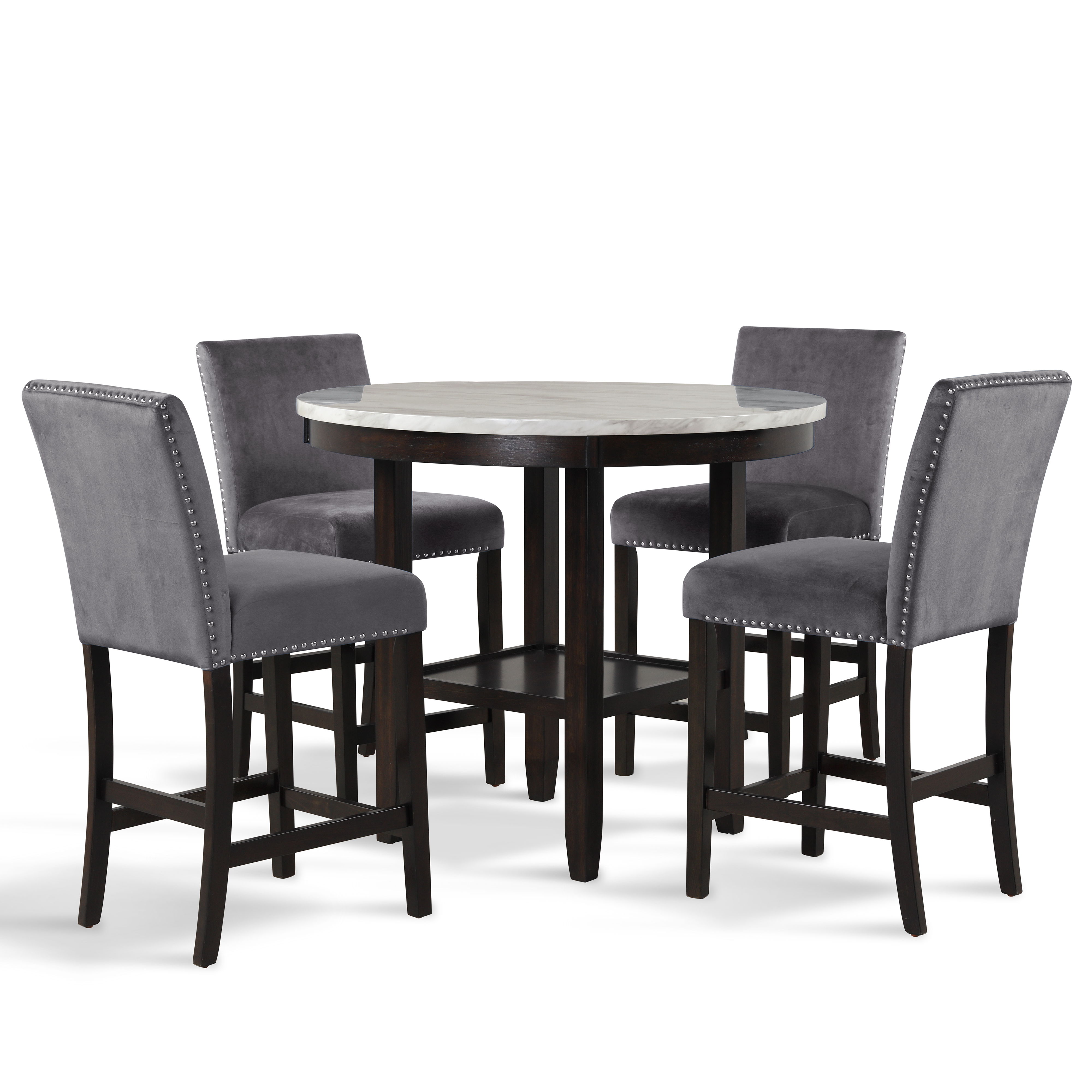 Round Counter Table With 4 Chairs