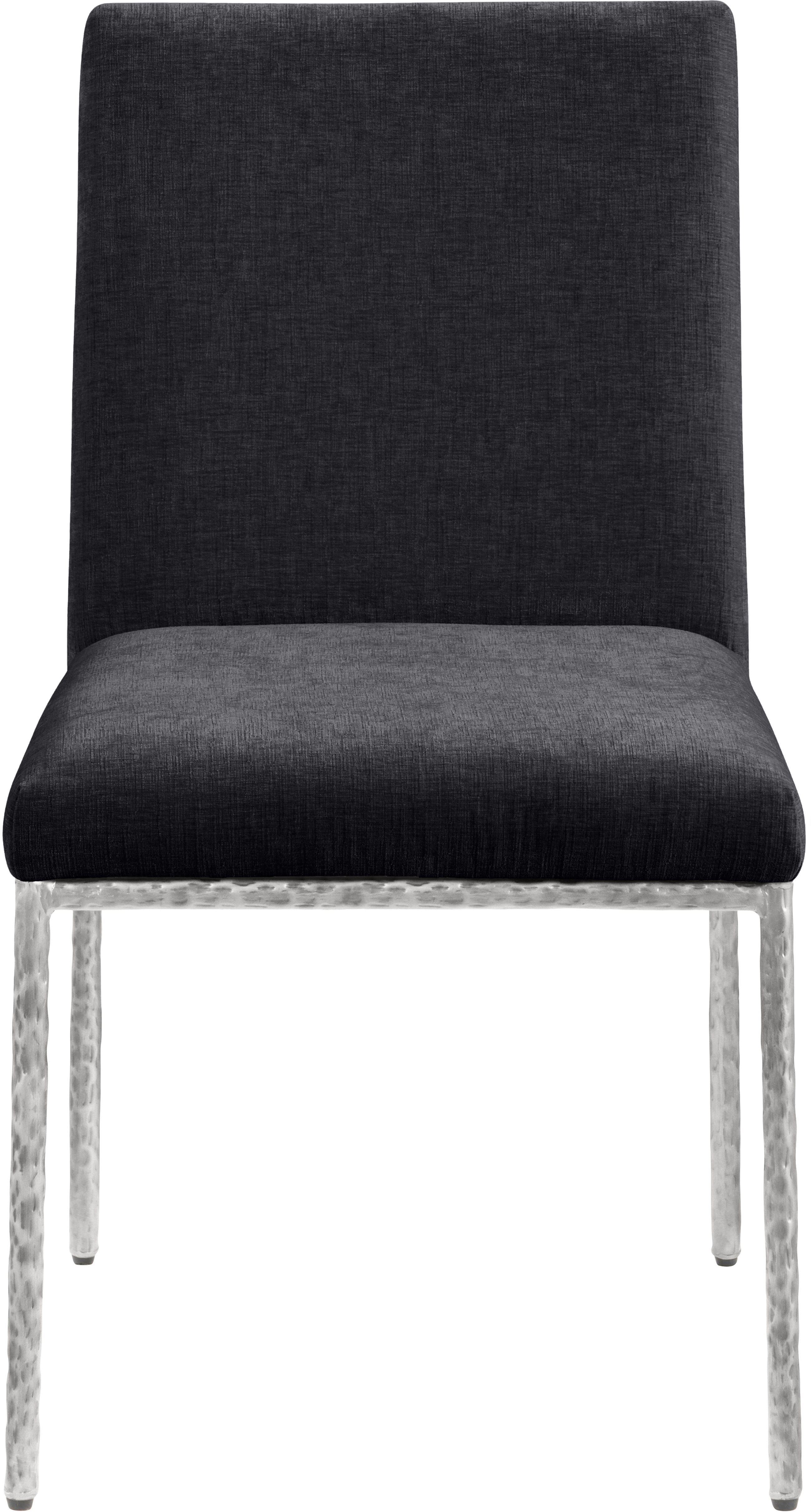 Reeves - Chenille Fabric Upholstered Dining Side Chair (Set of 2) - Black