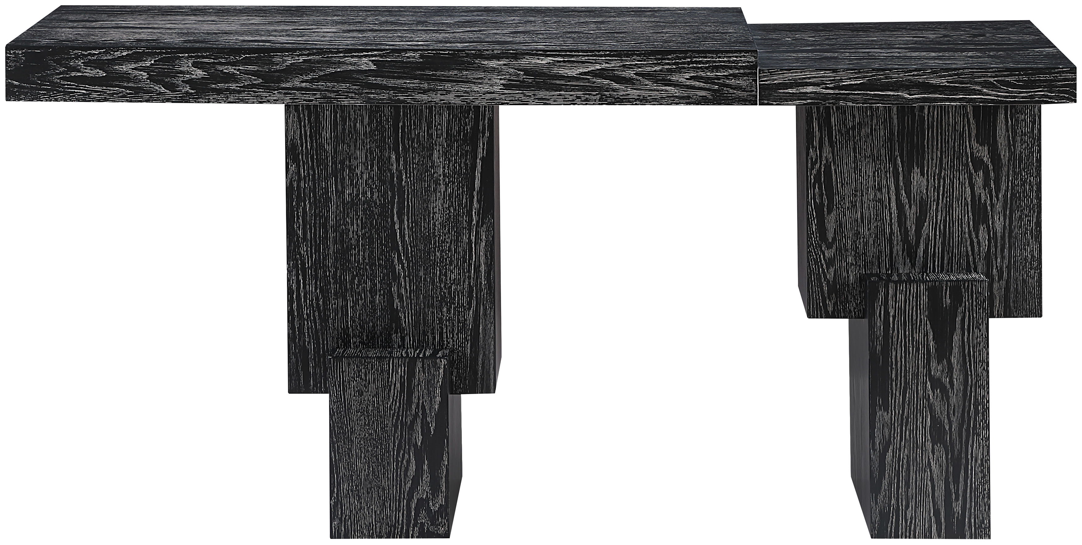 Anzio - Oak Veneer And Solid Wood Console Table - Black