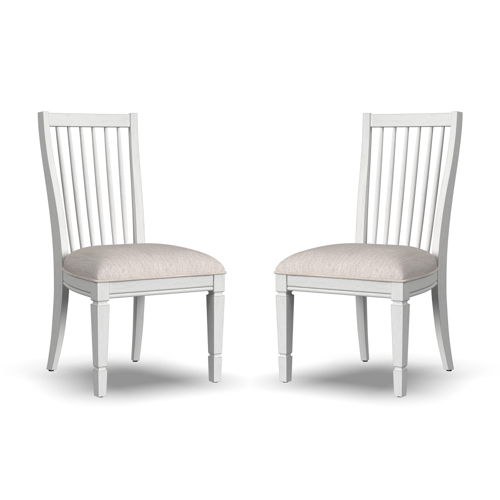 Melody - Upholstered Dining Chair (Set of 2) - White, white