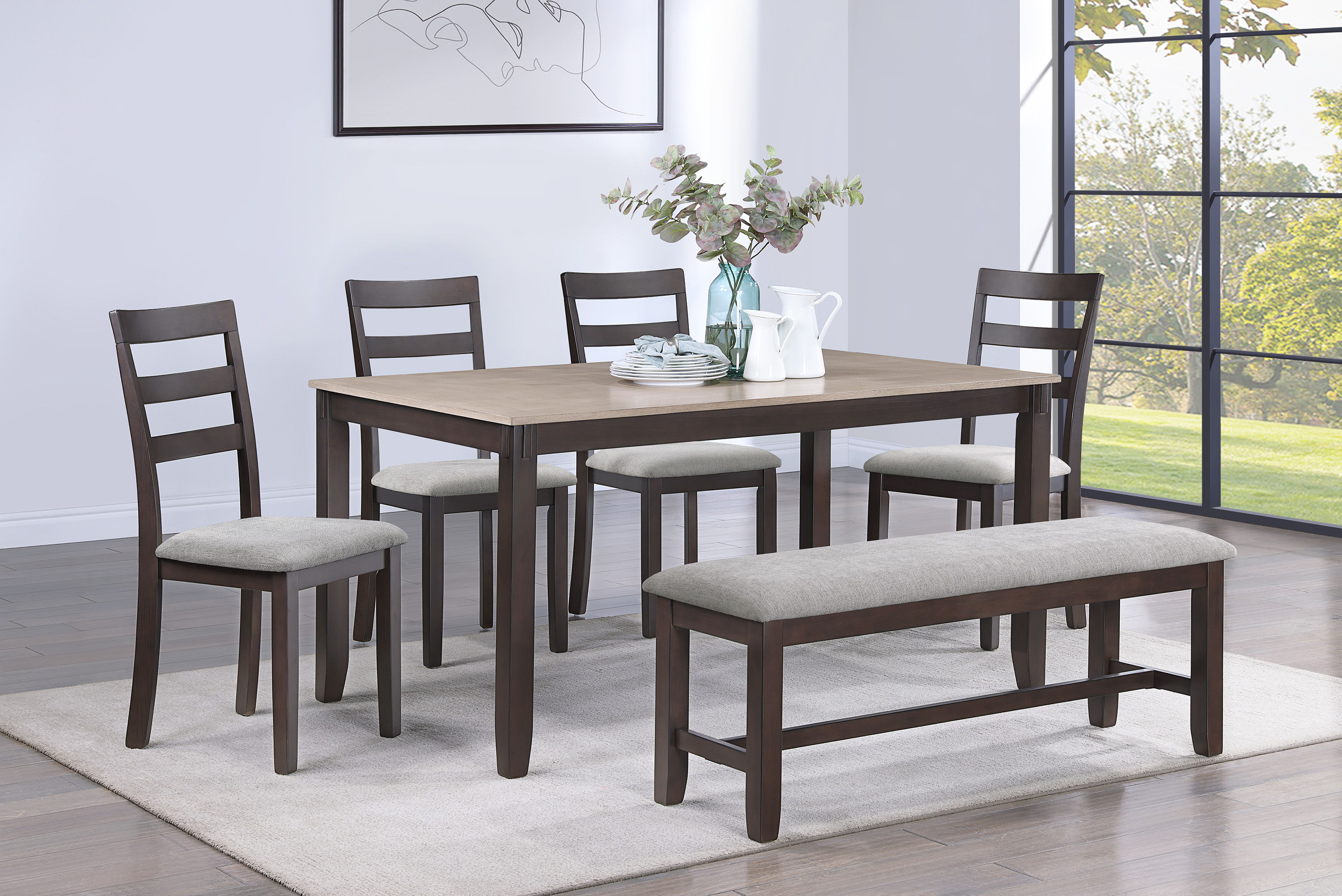 Branson - 5 Piece Dinette Set - Light Brown Image