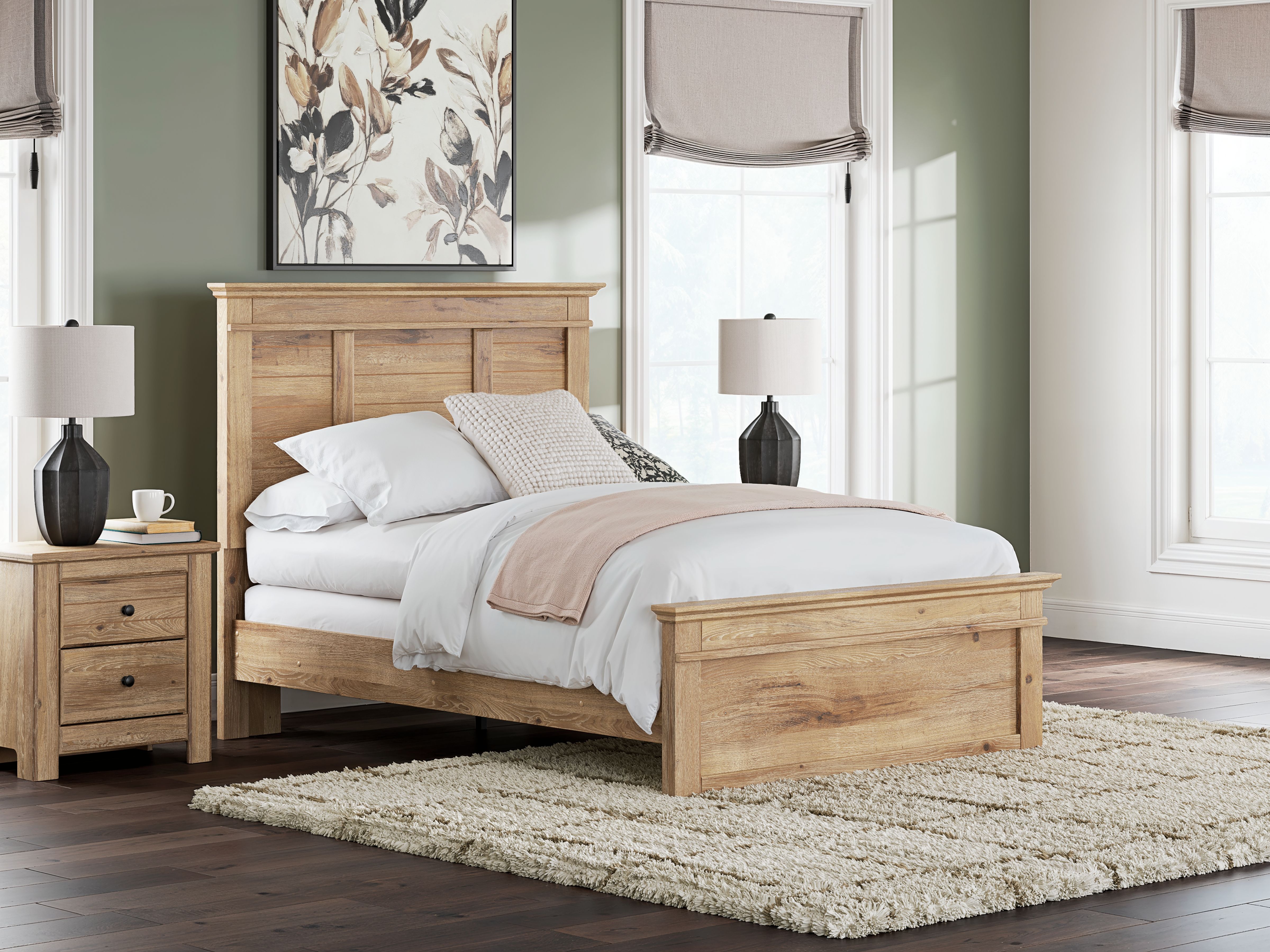 Ashley Furniture Makidern - Full Panel Bed - Tan - Image 3