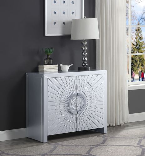 Cicero - Console Cabinet - Platinum, white