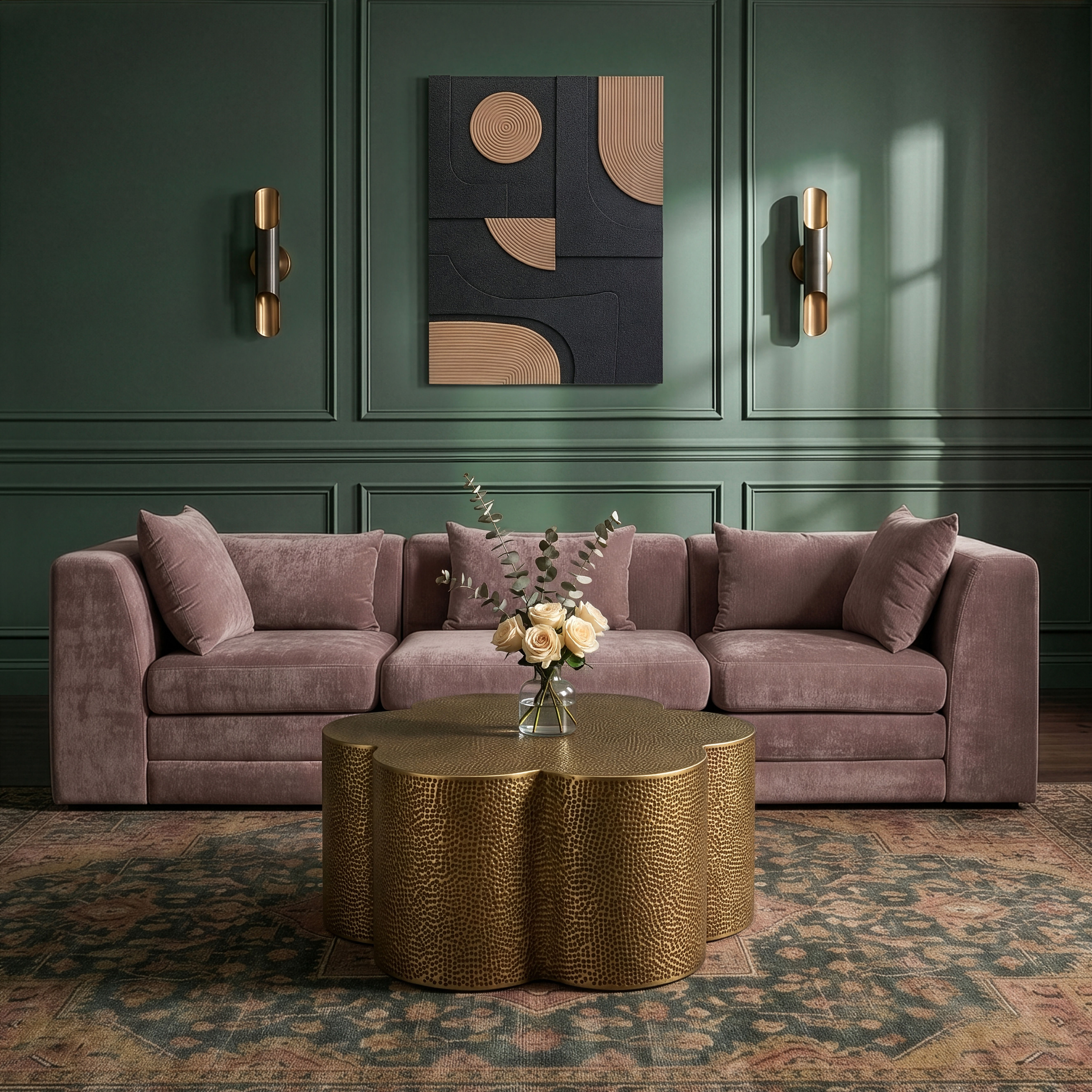 Lotus - Iron Coffee Table - Brass
