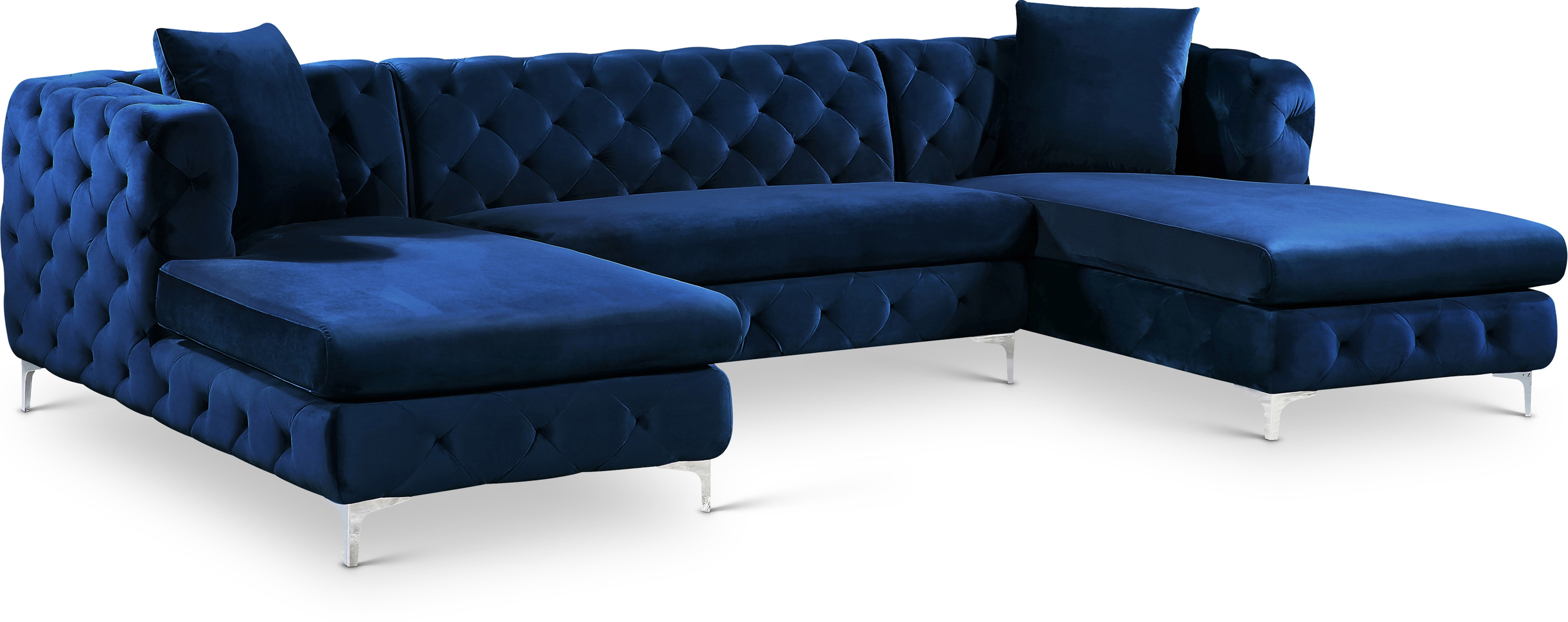 Gail - 3 Piece Sectional - Navy