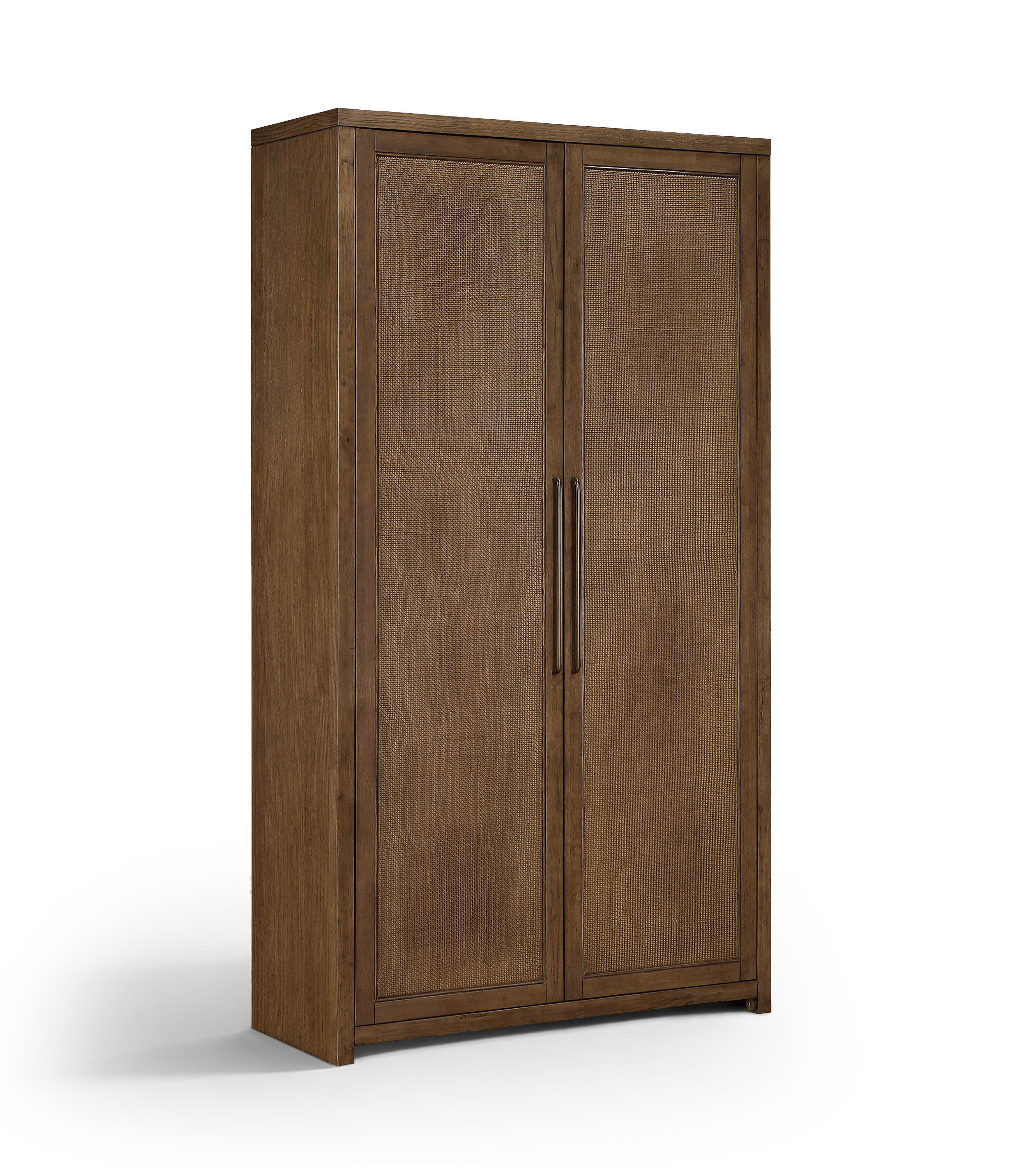 Vana - Solid Wood, Oak Veneer And Stainless Steel Storage Cabinet - Brown