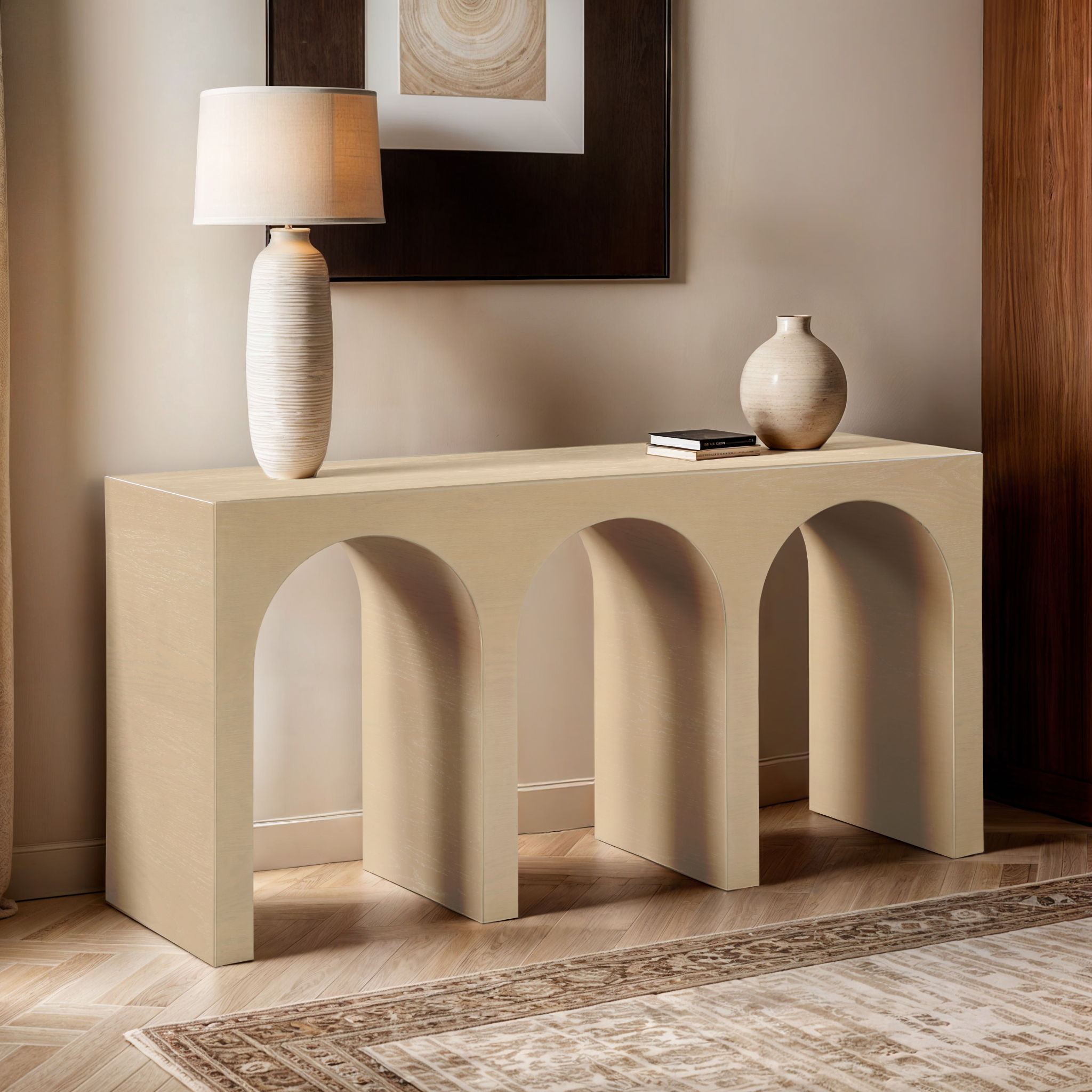 June - Console Table - White Oak