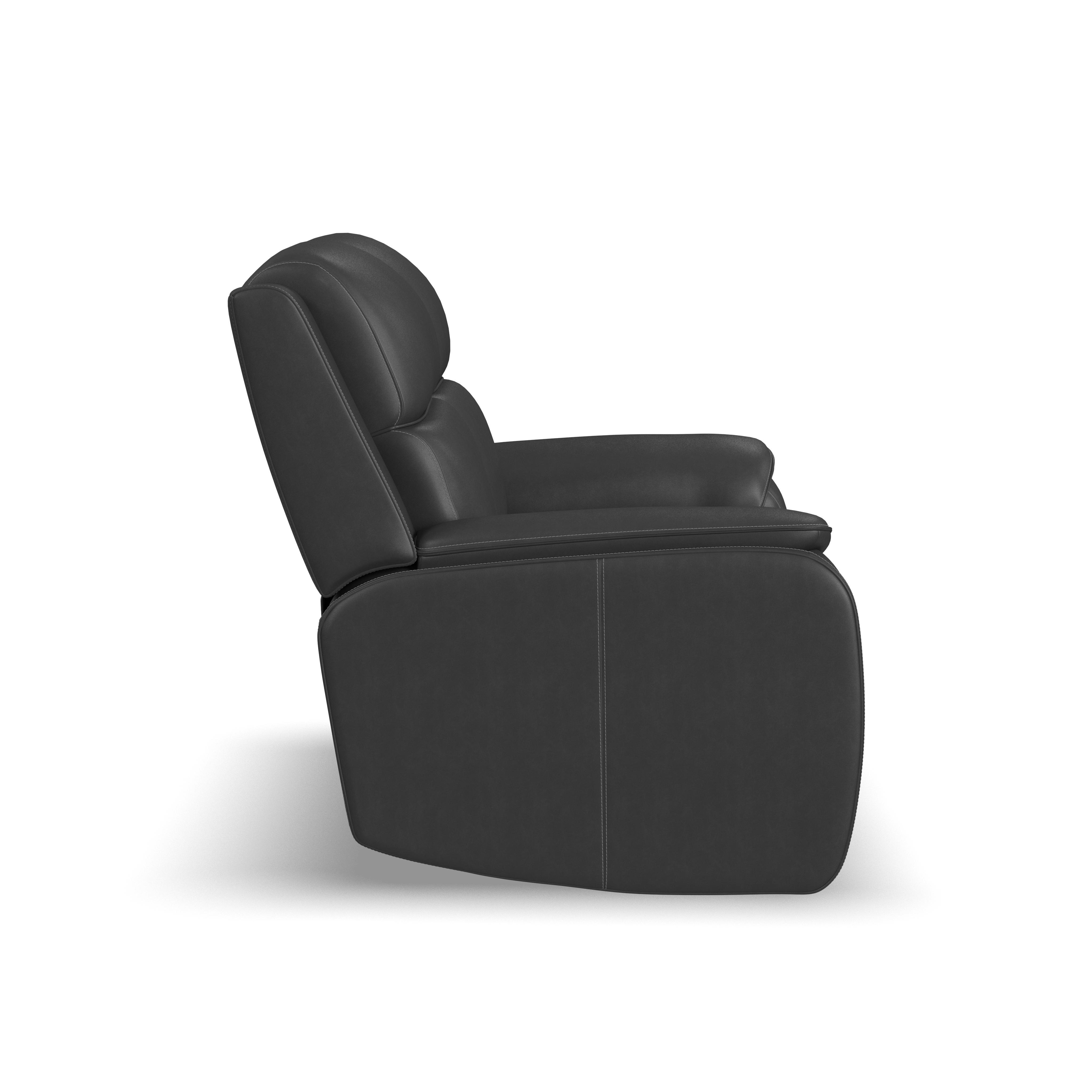 Ziggy - Power Reclining Loveseat With Power Headrest, Lumbar, Heat & Massage - Iron, black, view 3