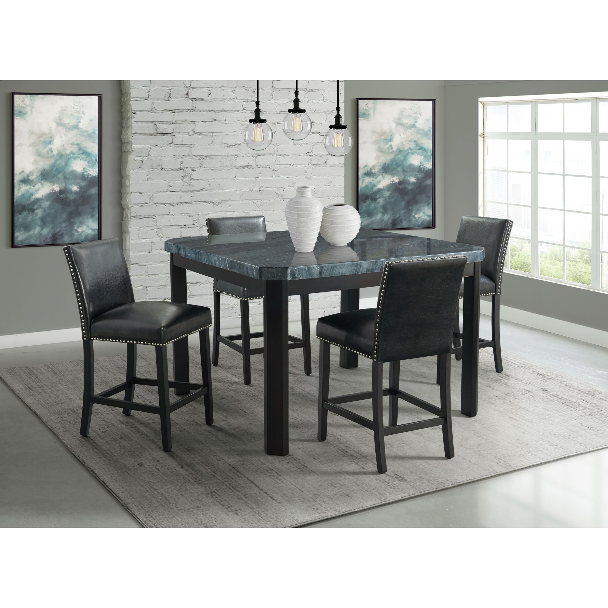 5 Pc · Counter Height Dining Set Table & Four Chairs