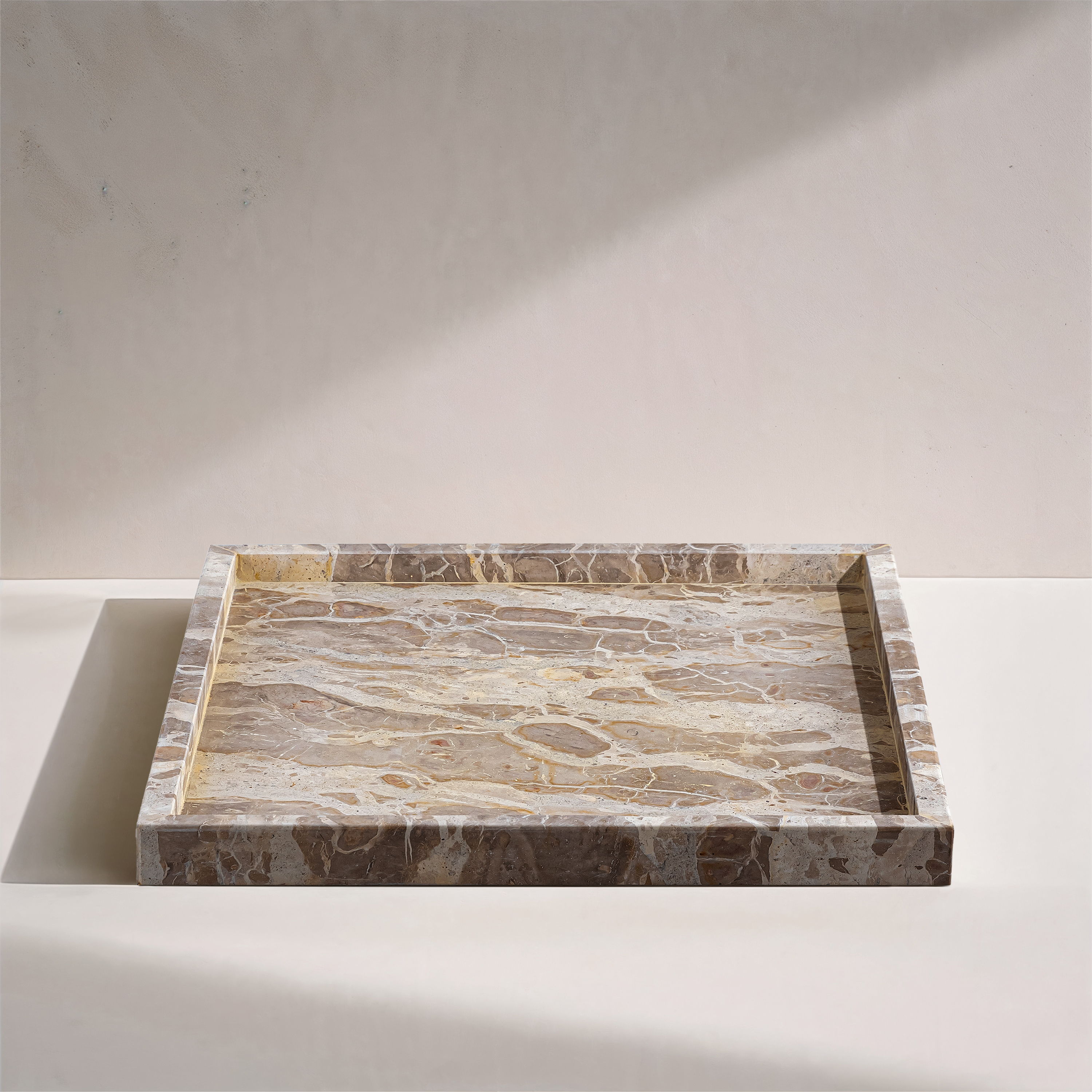 Barletta - Marble Square Tray - Beige
