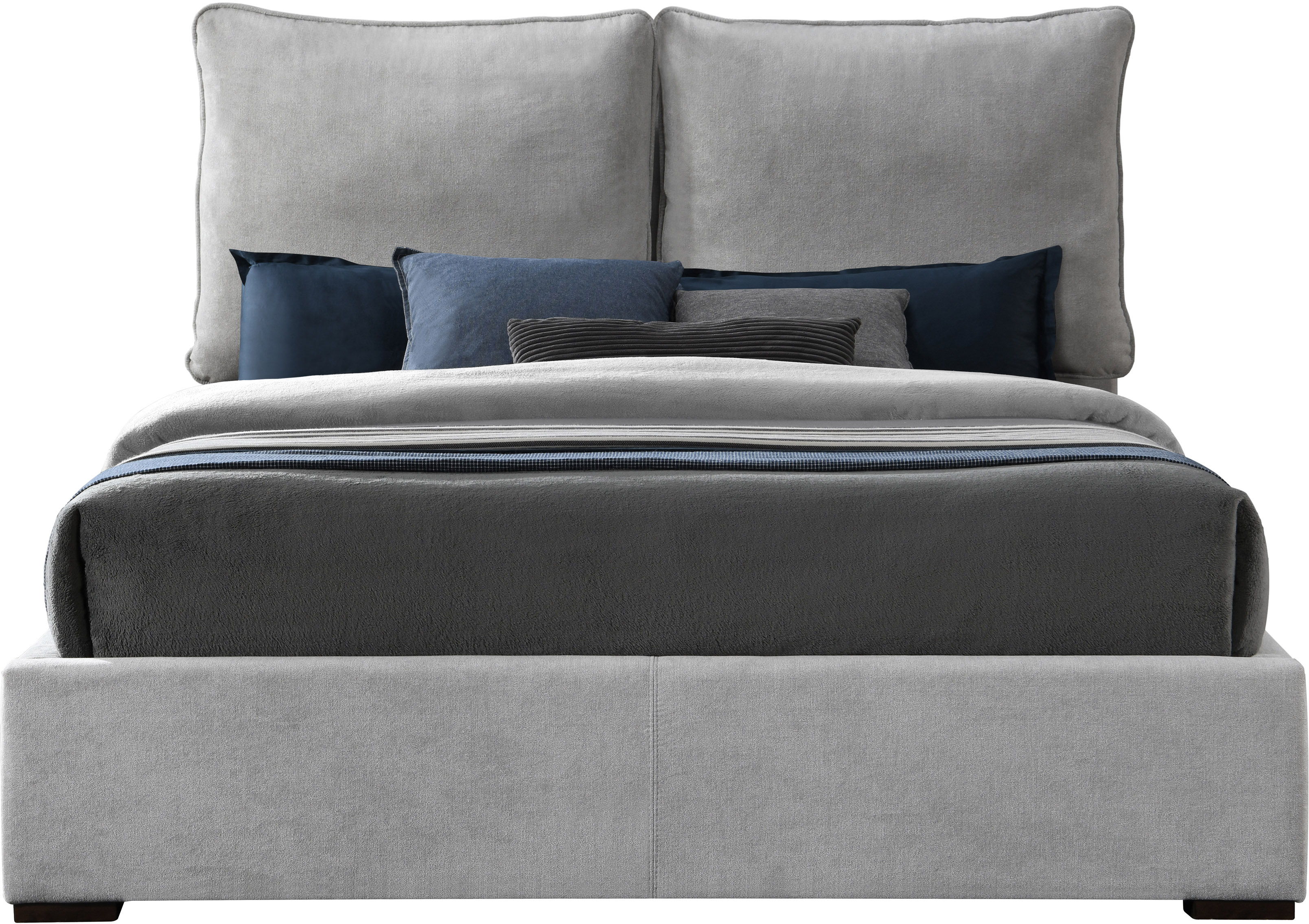 Misha - Full Bed - Light Gray