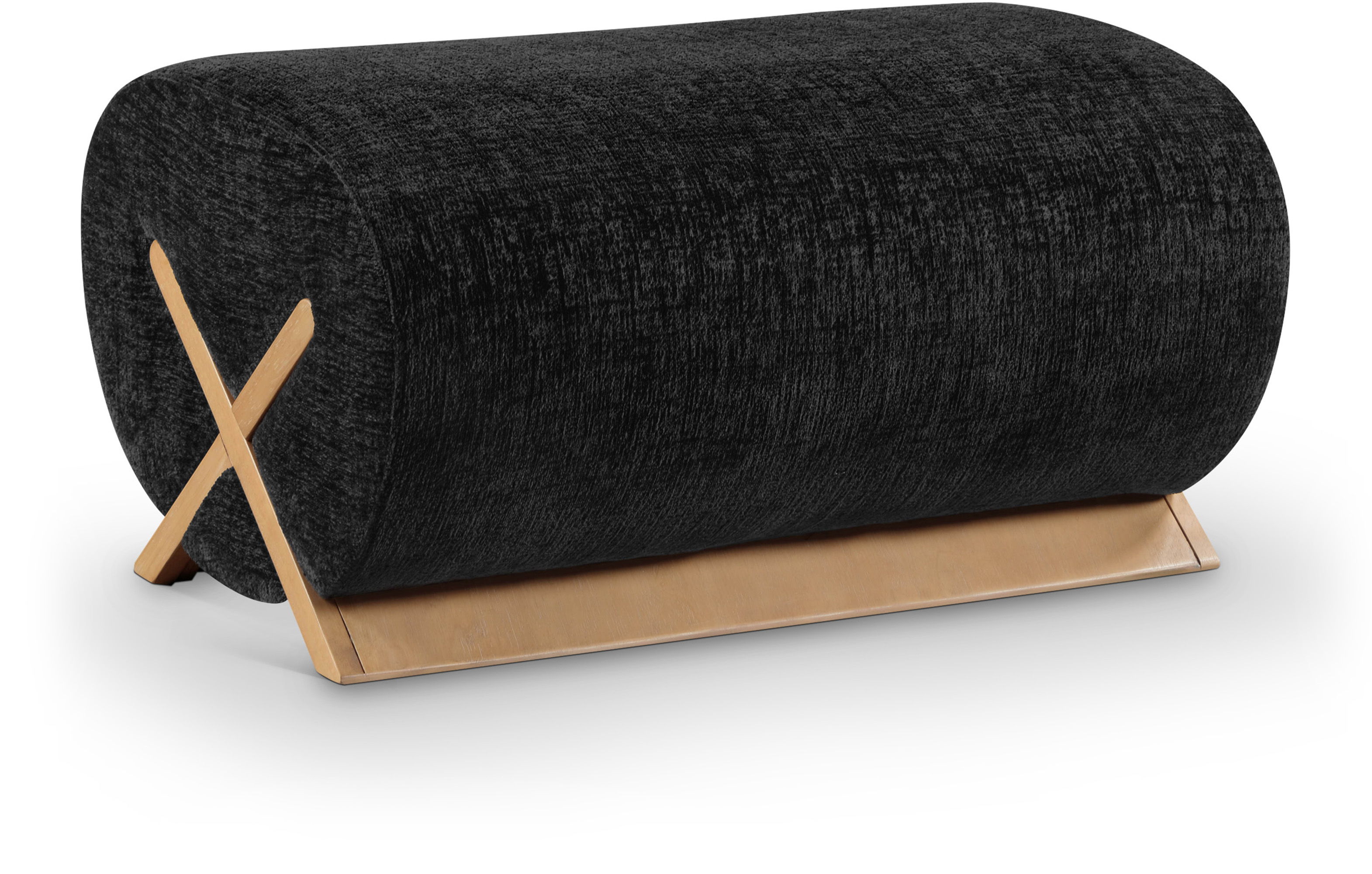 Akira - Fabric Ottoman - Black