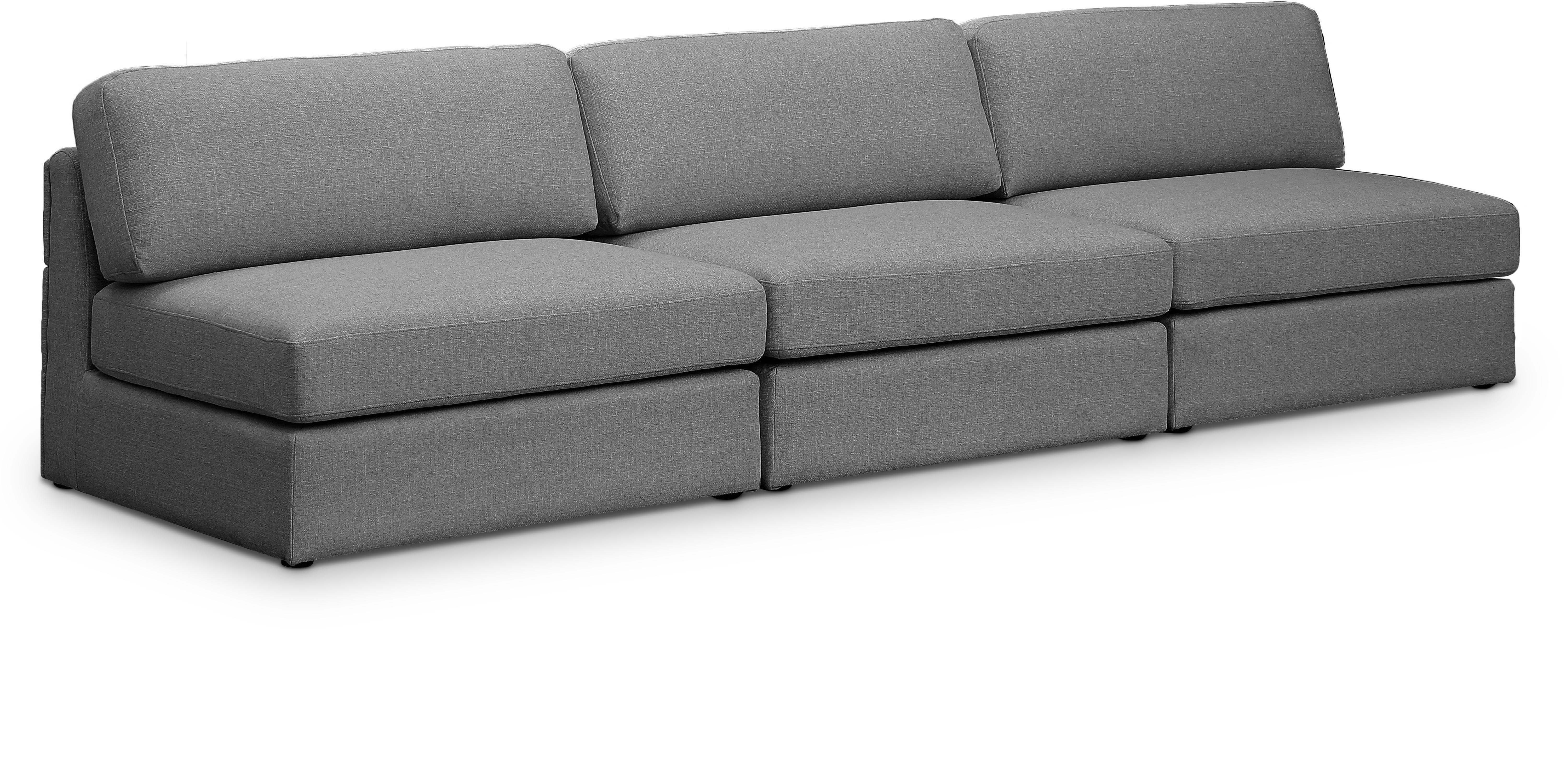 Beckham - Modular 3 Seat Armless Sofa - Gray
