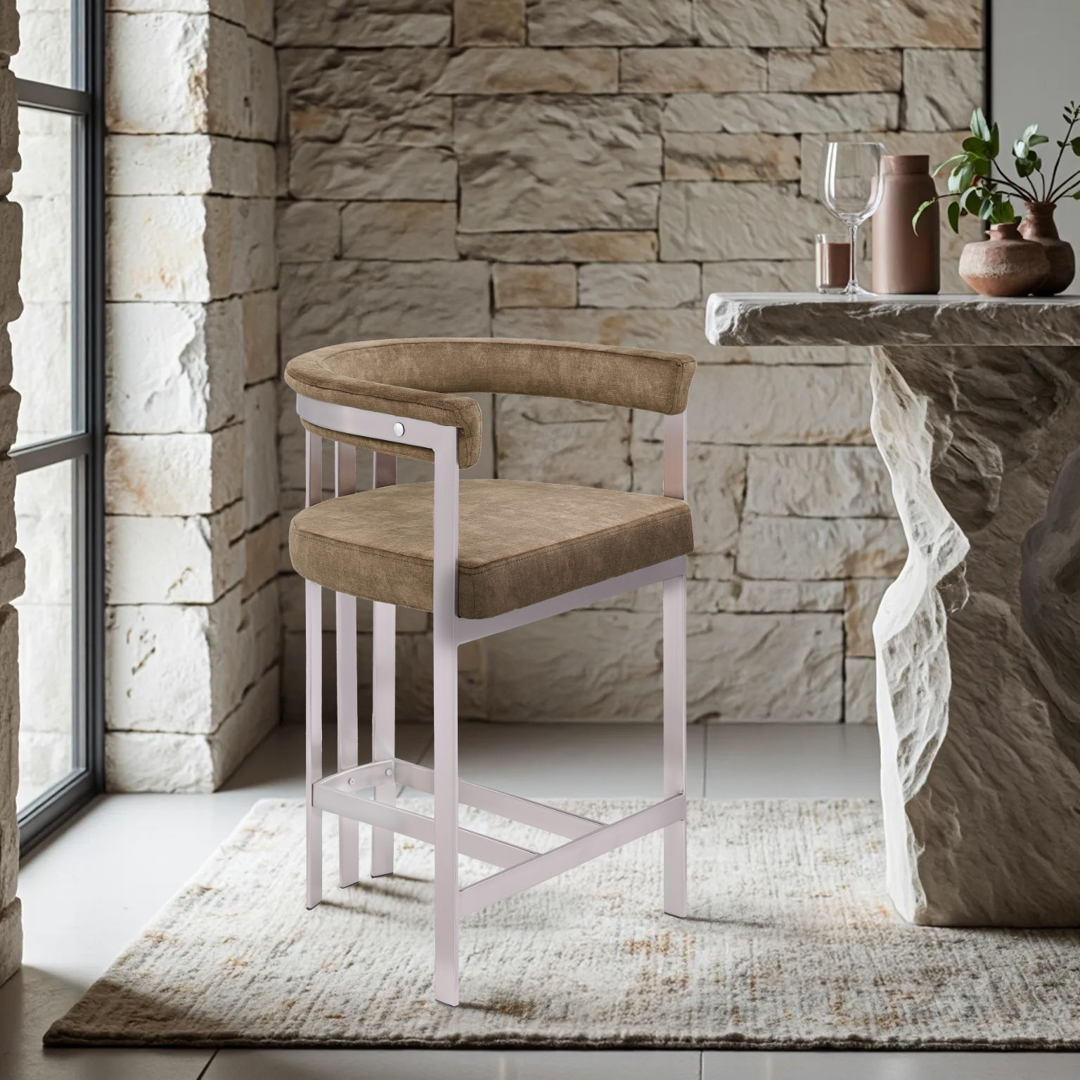 Marcello - Counter Stool (Set of 2) - Brown