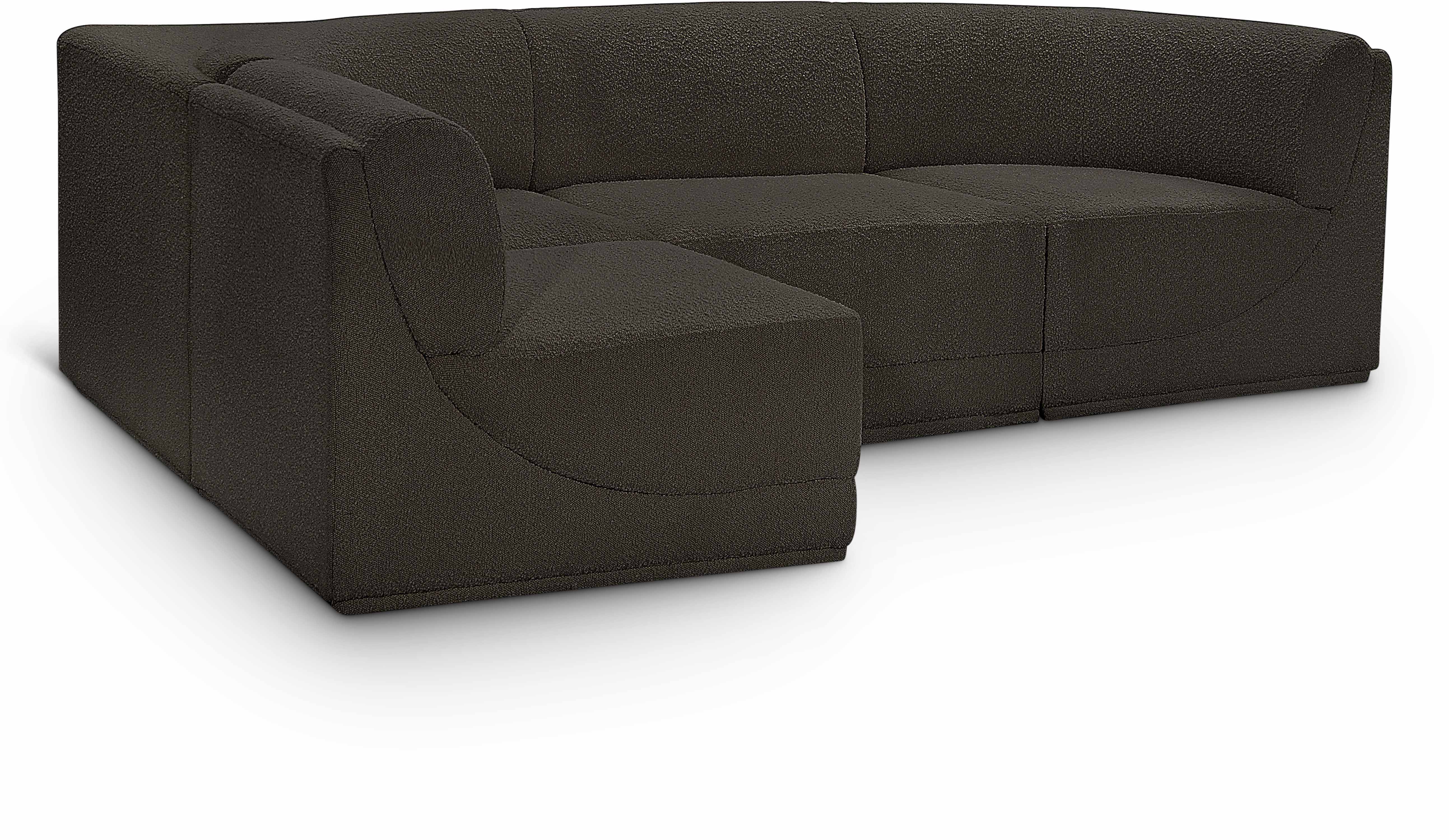 Ollie - 4 Piece Modular Sectional - Brown