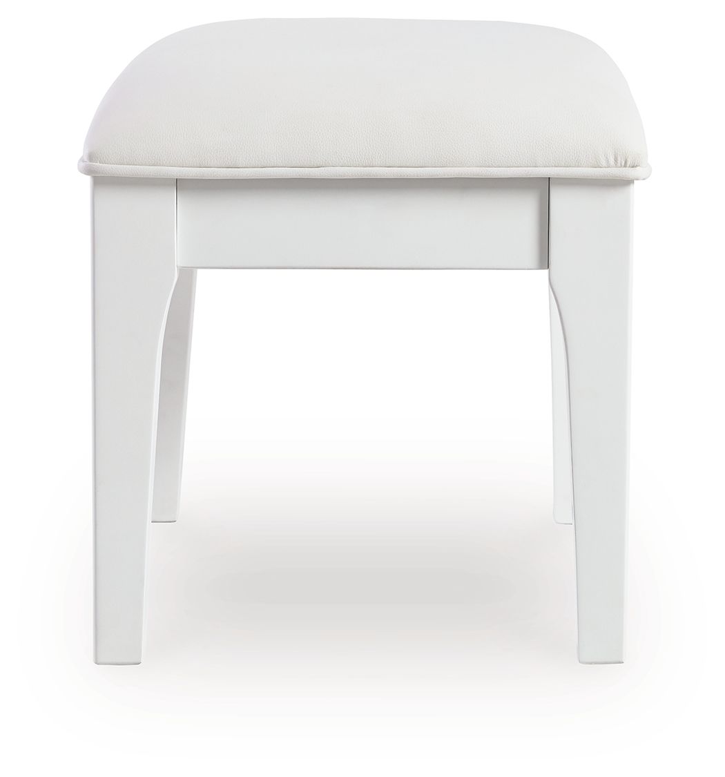 Ashley Furniture Chalanna - Vanity Stool - White - Image 5