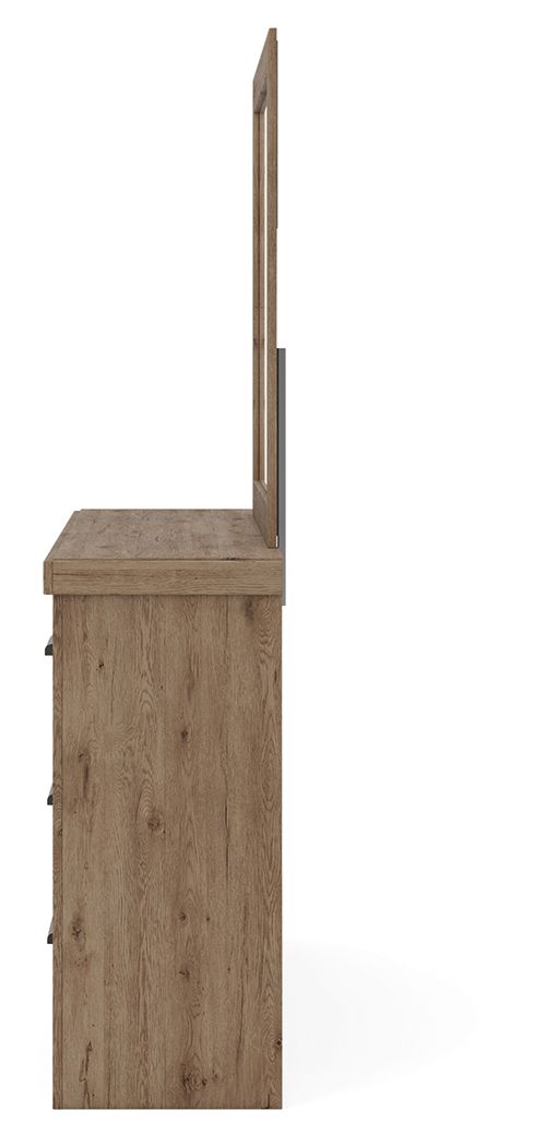 Ashley Furniture Oliandon - Dresser And Mirror - Light Brown - Image 9