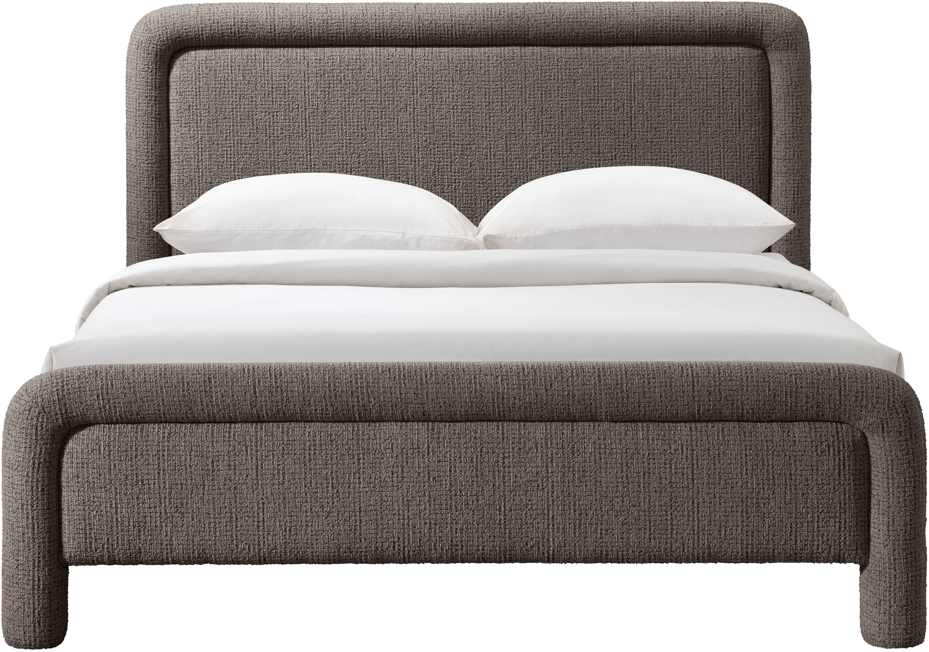 Baylor - Fabric With Interwoven Chenille Upholstered Full Bed - Brown
