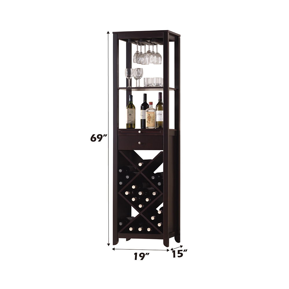 Casey - Wine Cabinet - Wenge, dark brown, view 4