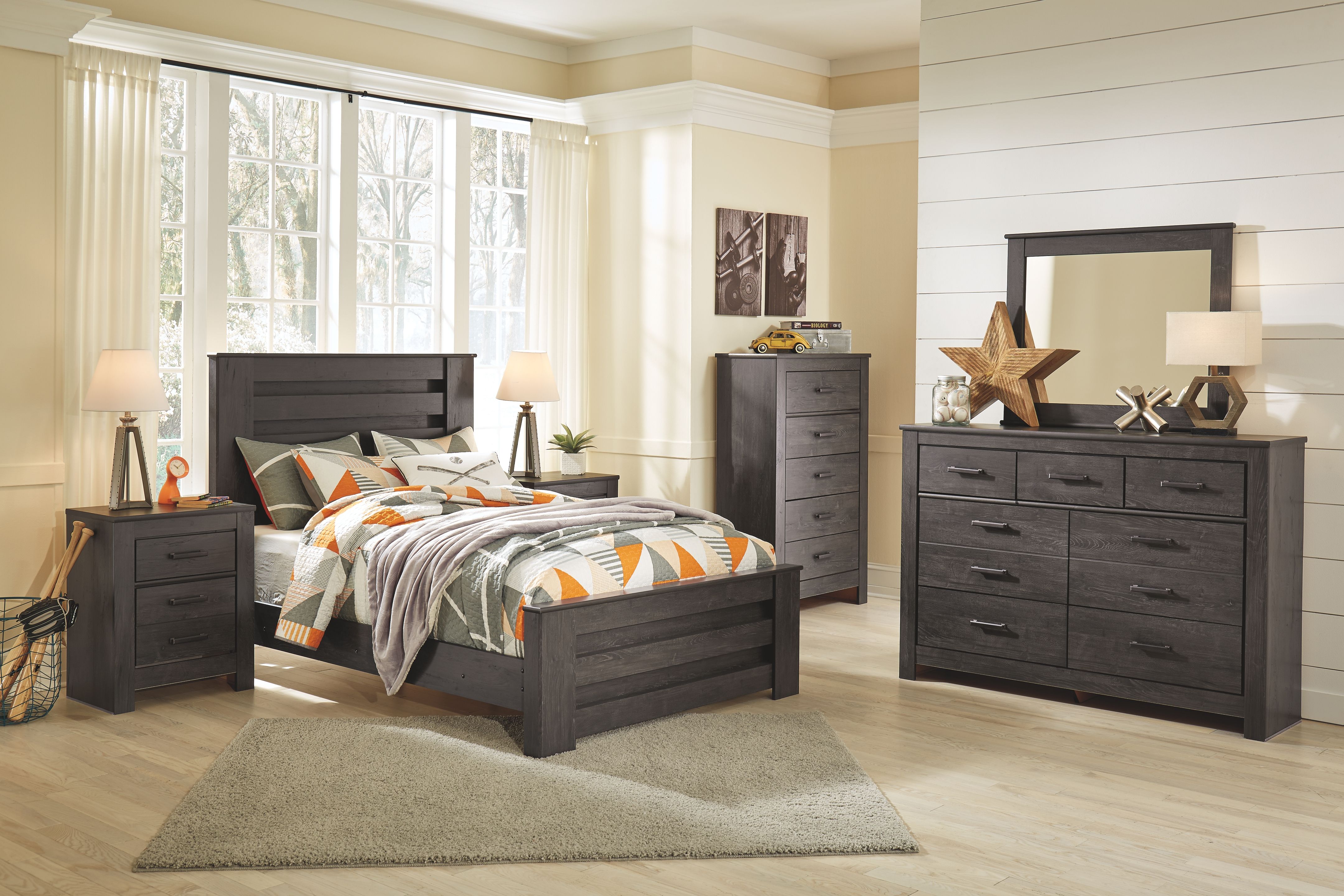 Brinxton Charcoal Seven Drawer Dresser New Lots Furniture Online