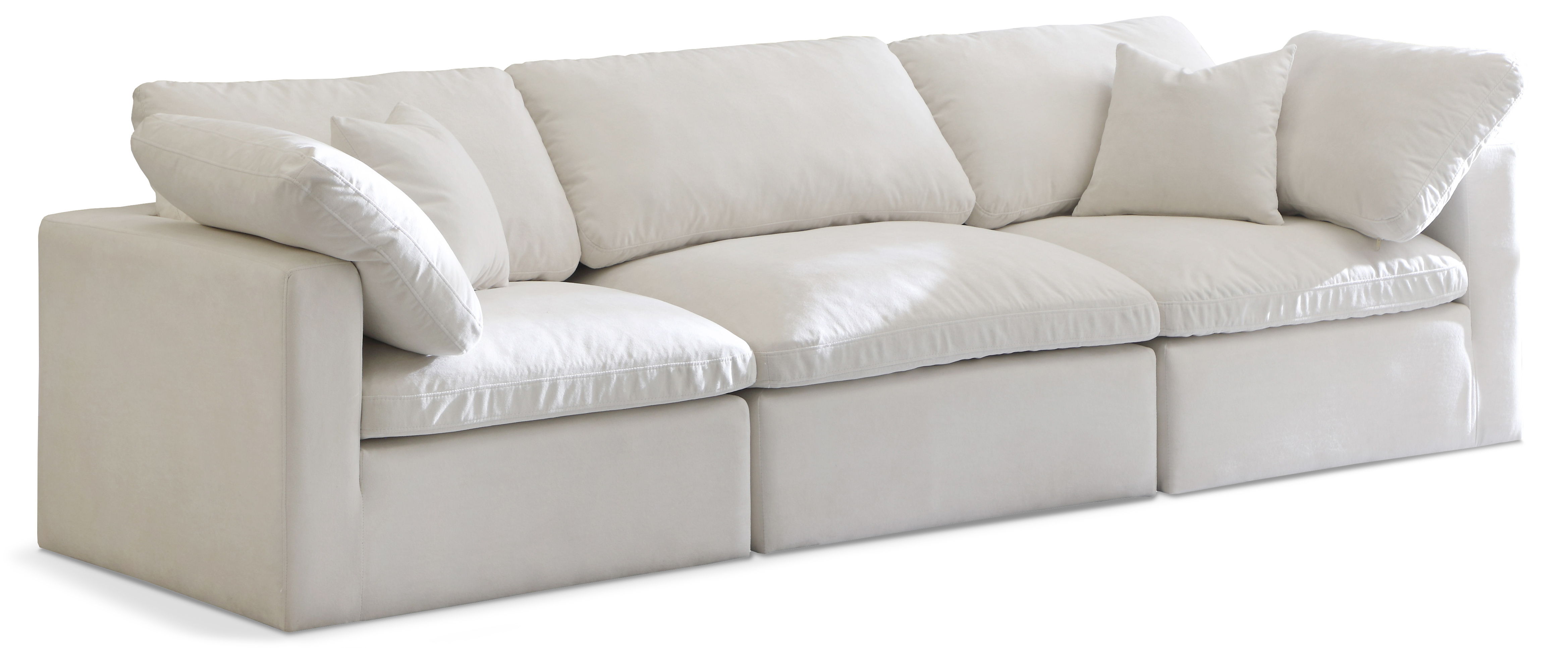 Plush - 3 Seat Modular Sofa - Cream