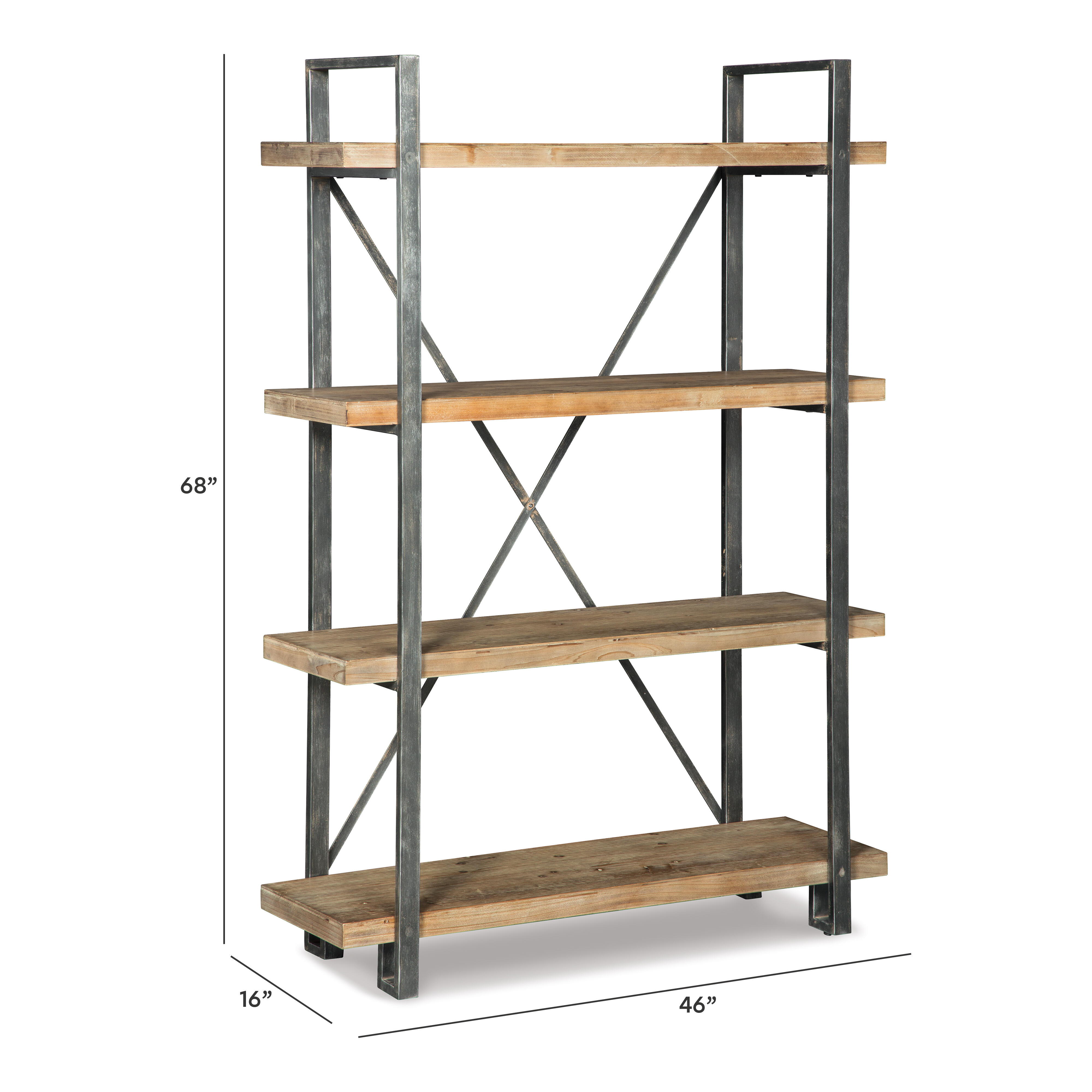 Forestmin - Bookcase - Brown / Black, dark brown, view 4