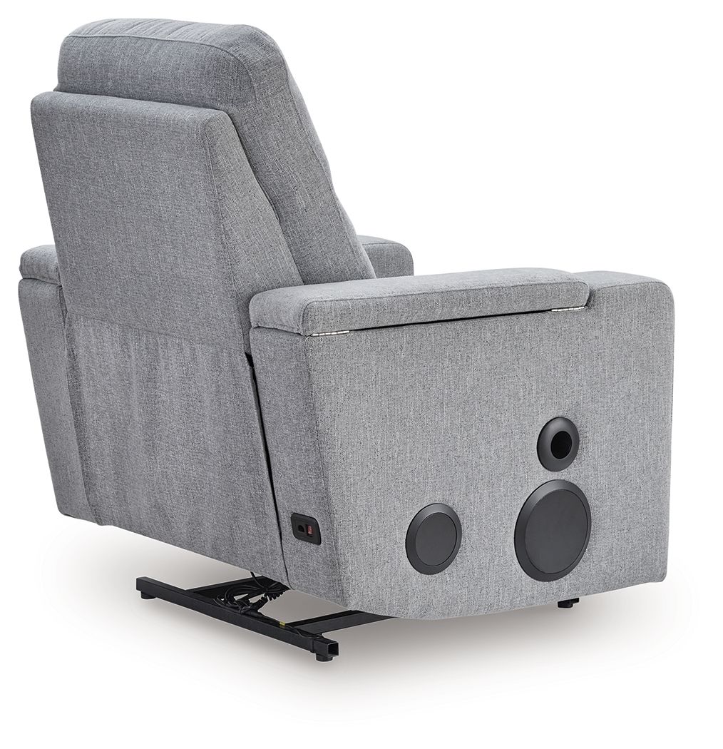 Ashley Furniture Pineland - Glider Power Recliner With Audio System - Pewter - Image 7