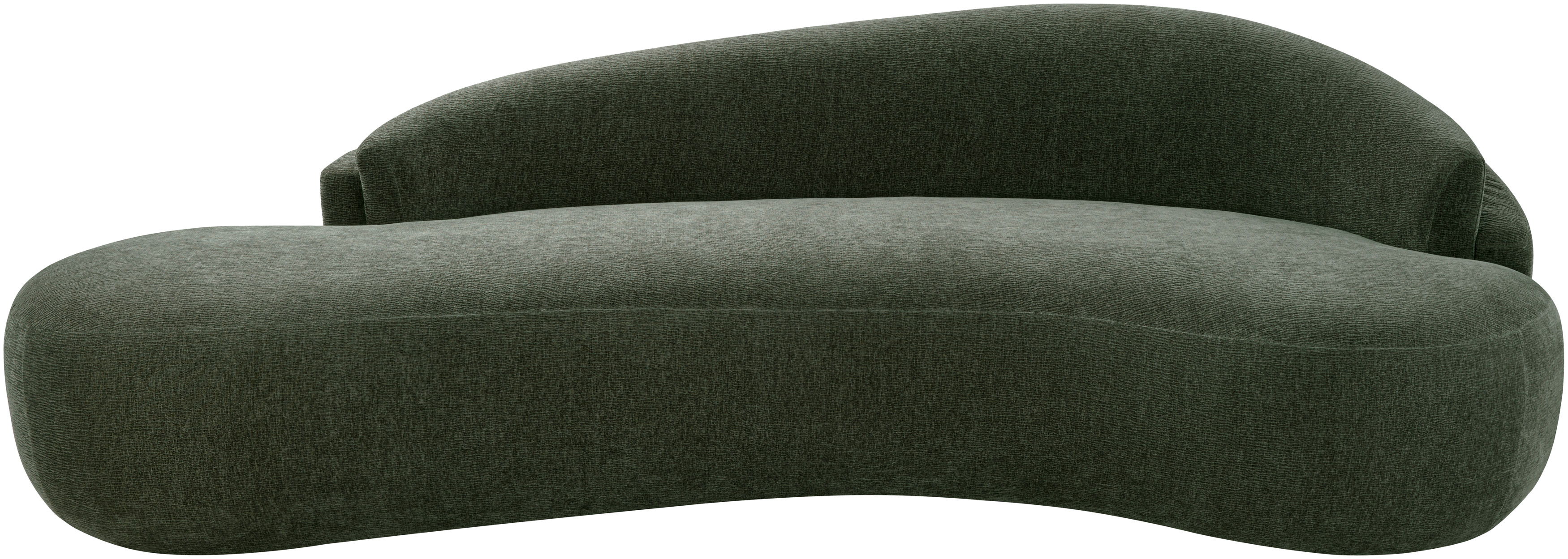 Caspian - Chenille Fabric 101" Upholstered Sofa - Green
