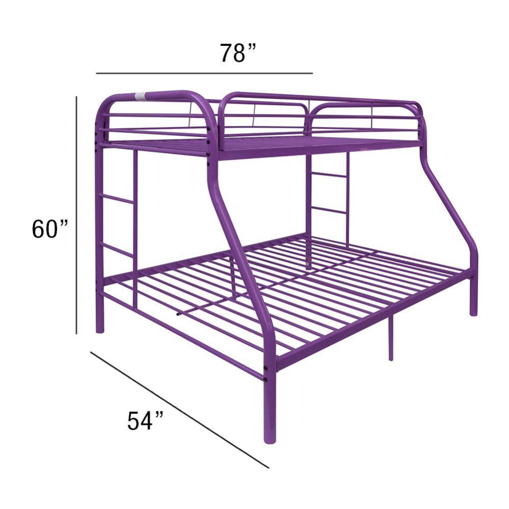 Tritan - Twin Over Full Bunk Bed - Purple, purple, view 3