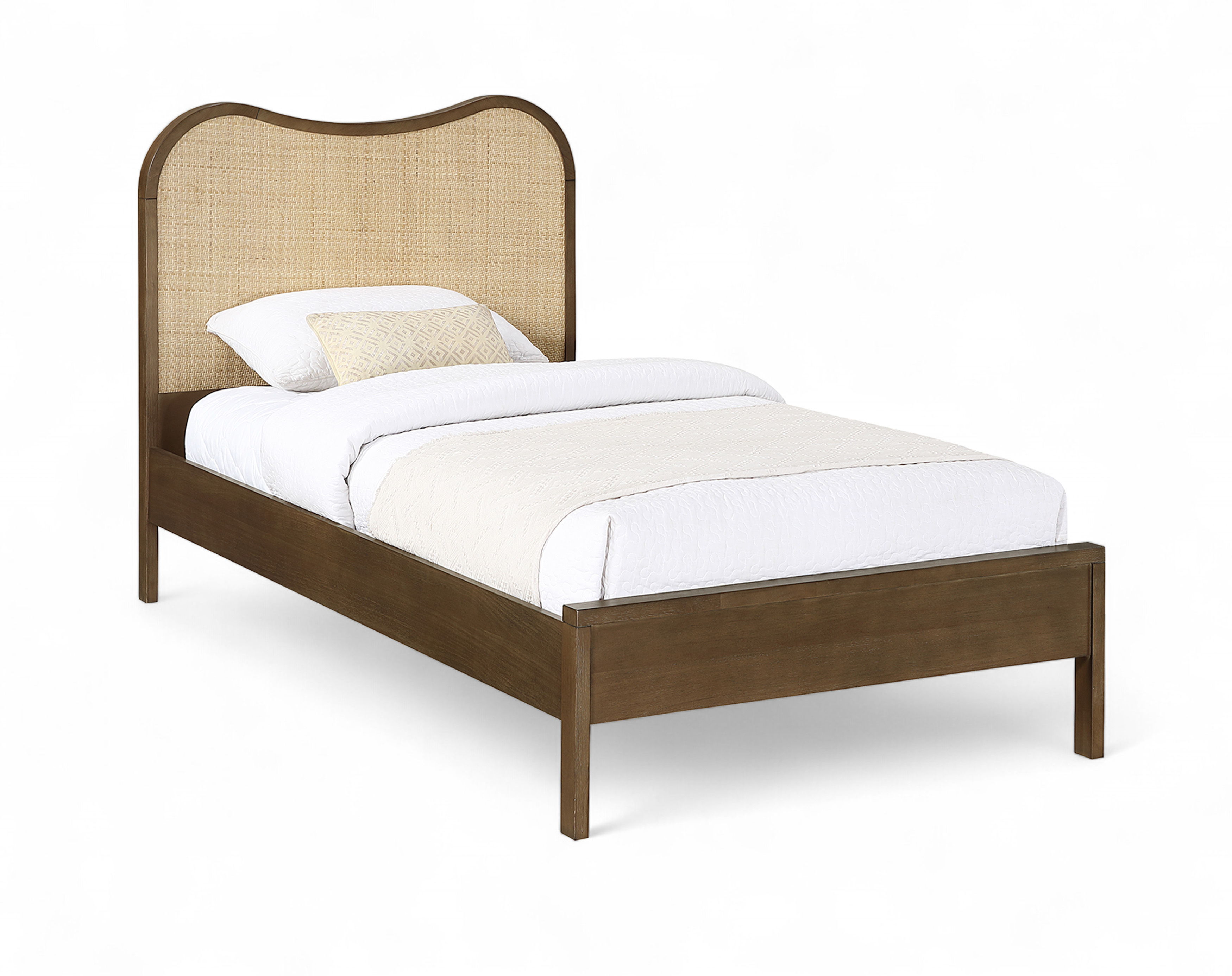 Windsor - Solid Wood Twin Bed (3 Boxes) - Brown