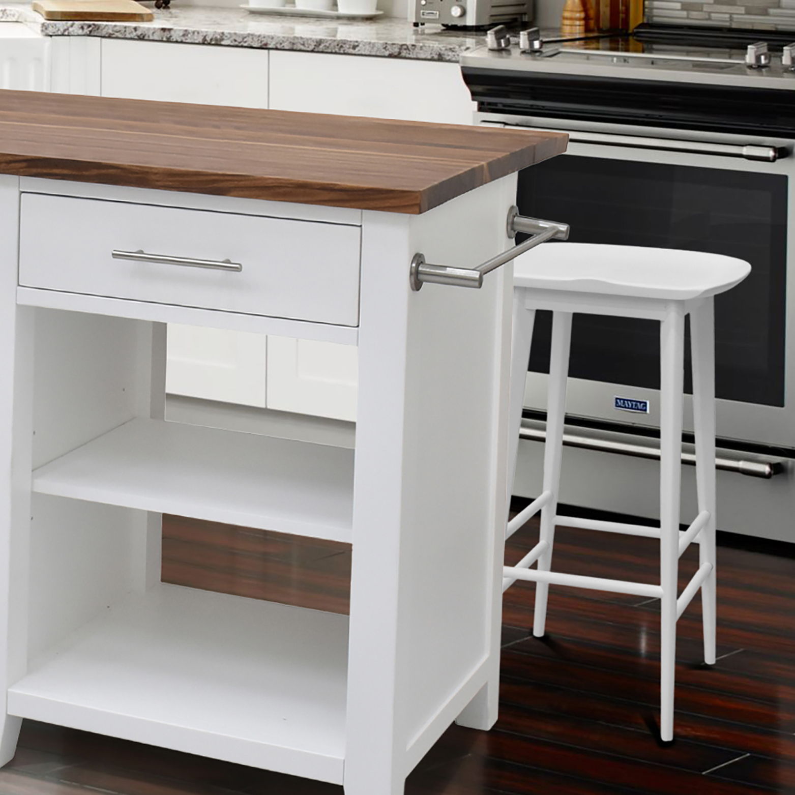 Hilton - Counter Stool - White