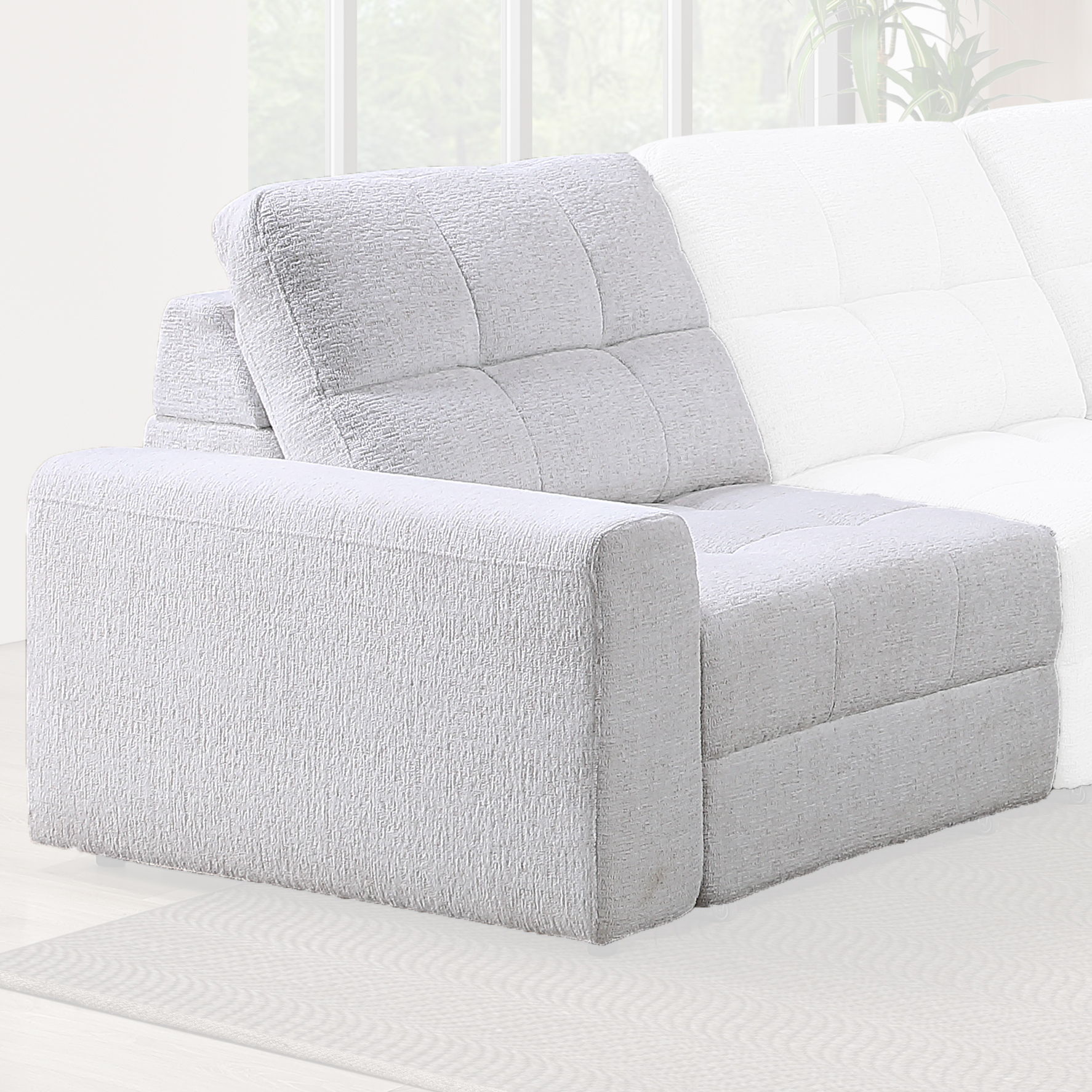 Snyder - LAF Recliner With Slider - White