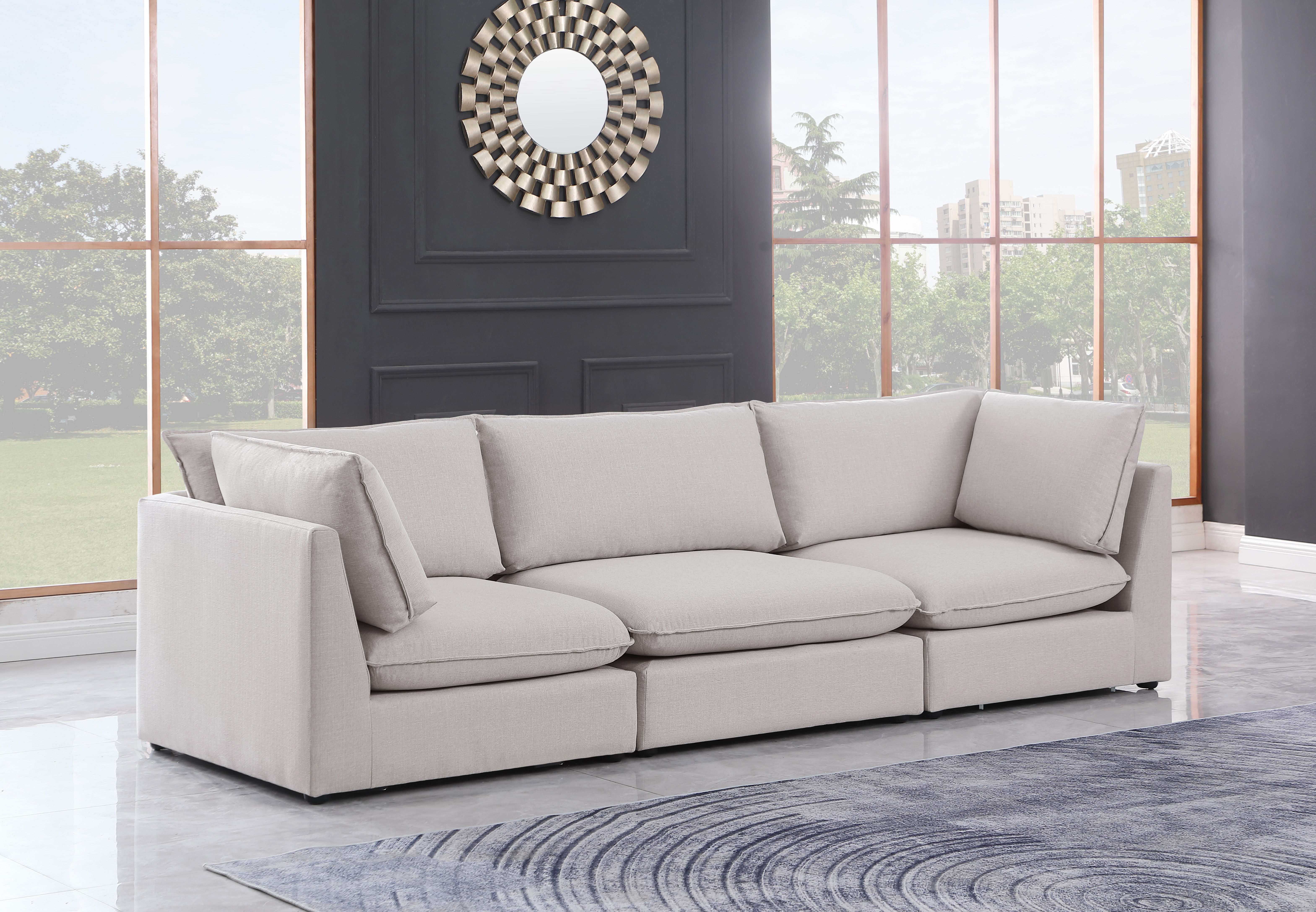 Mackenzie - 3 Piece Modular Sofa - Beige