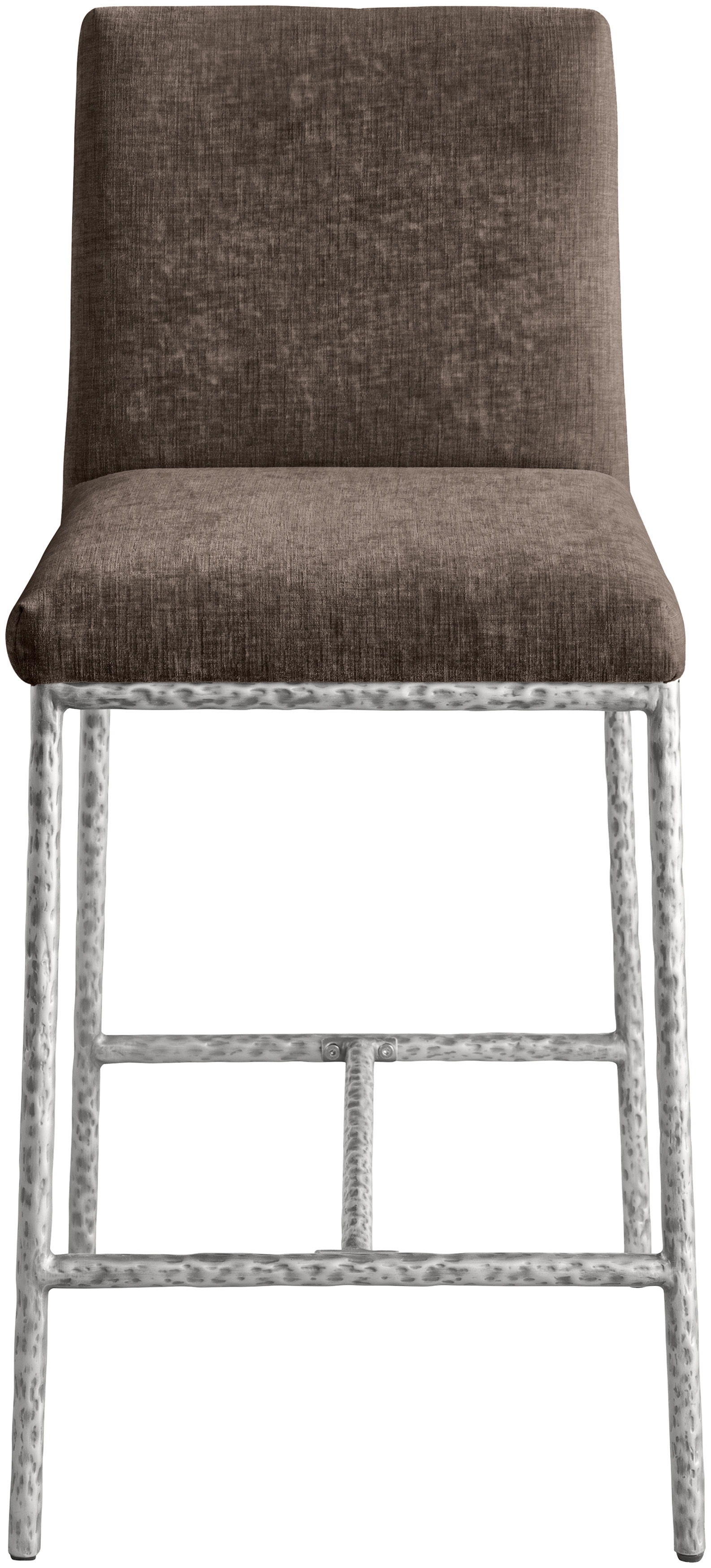 Reeves - Chenille Fabric Upholstered Counter Stool (Set of 2) - Brown