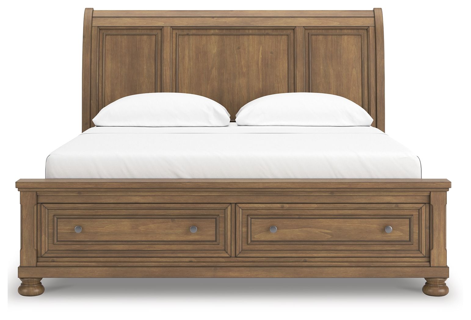 Ashley Furniture Feddinger - California King Storage Sleigh Bed - Medium Brown - Image 5