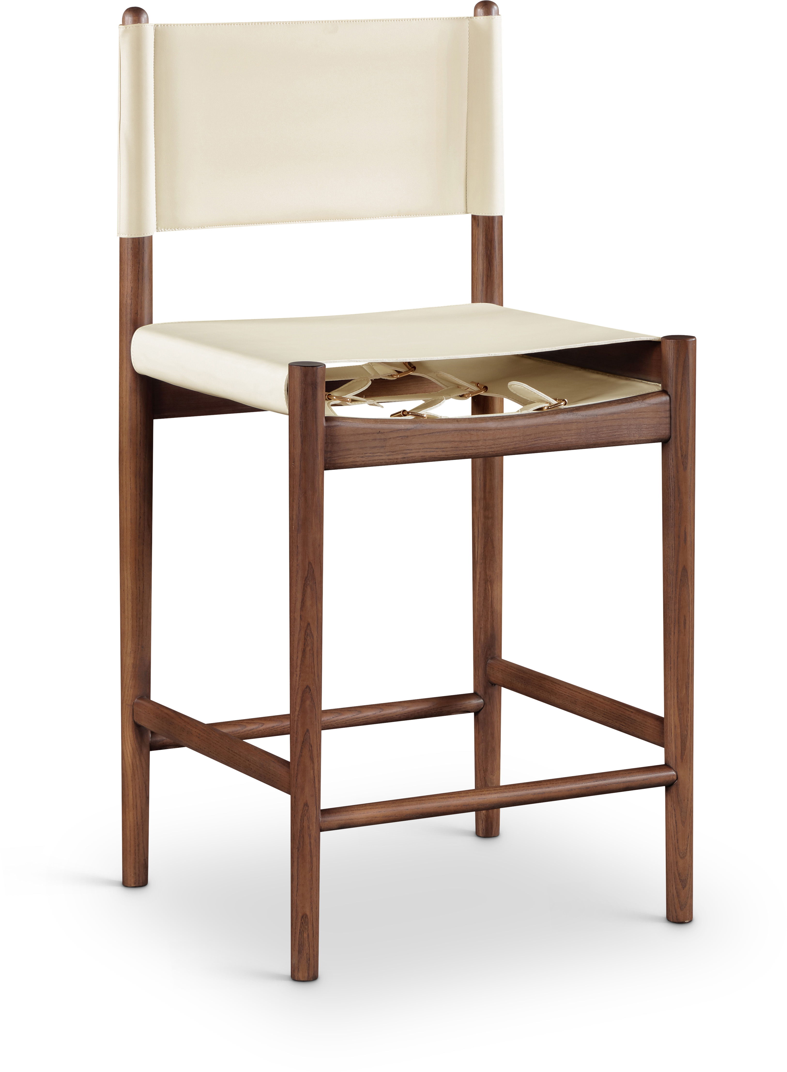 Rawlins - Vegan Leather Upholstered Counter Stool - Cream